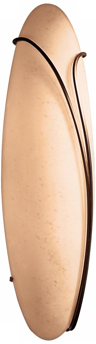 Oval Reed Right Stone Glass 20" High Wall Sconce
