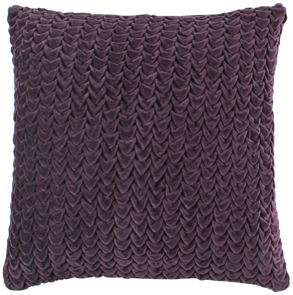 Surya Handcrafted Plum 18" Square Accent Pillow