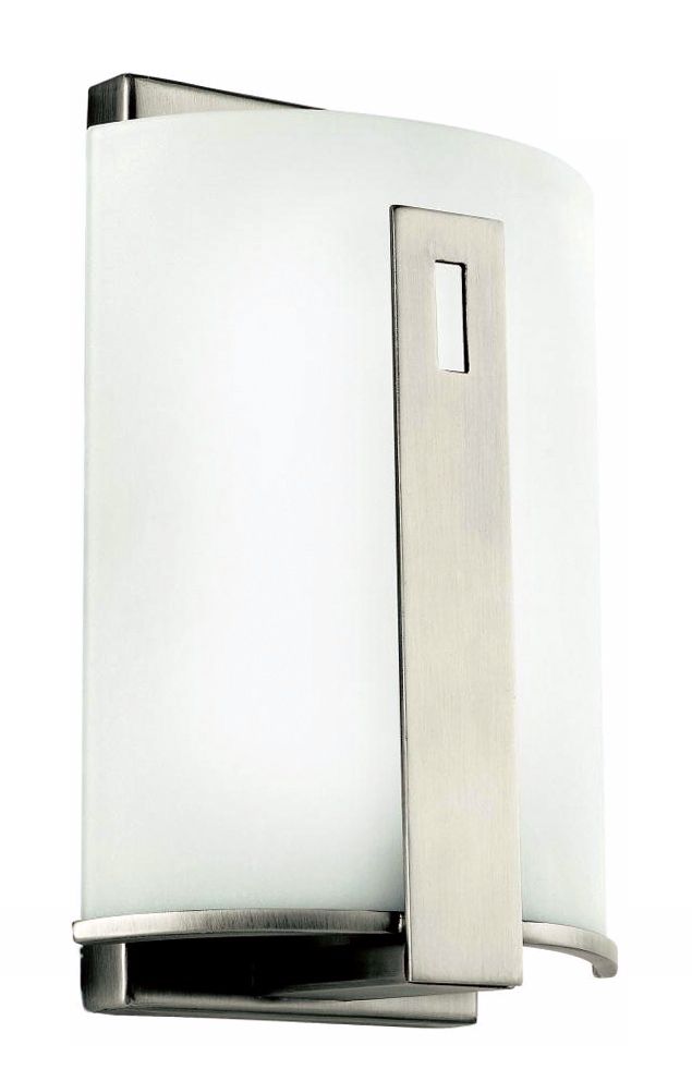 Antique Pewter Finish White Glass 11" High Bath Sconce