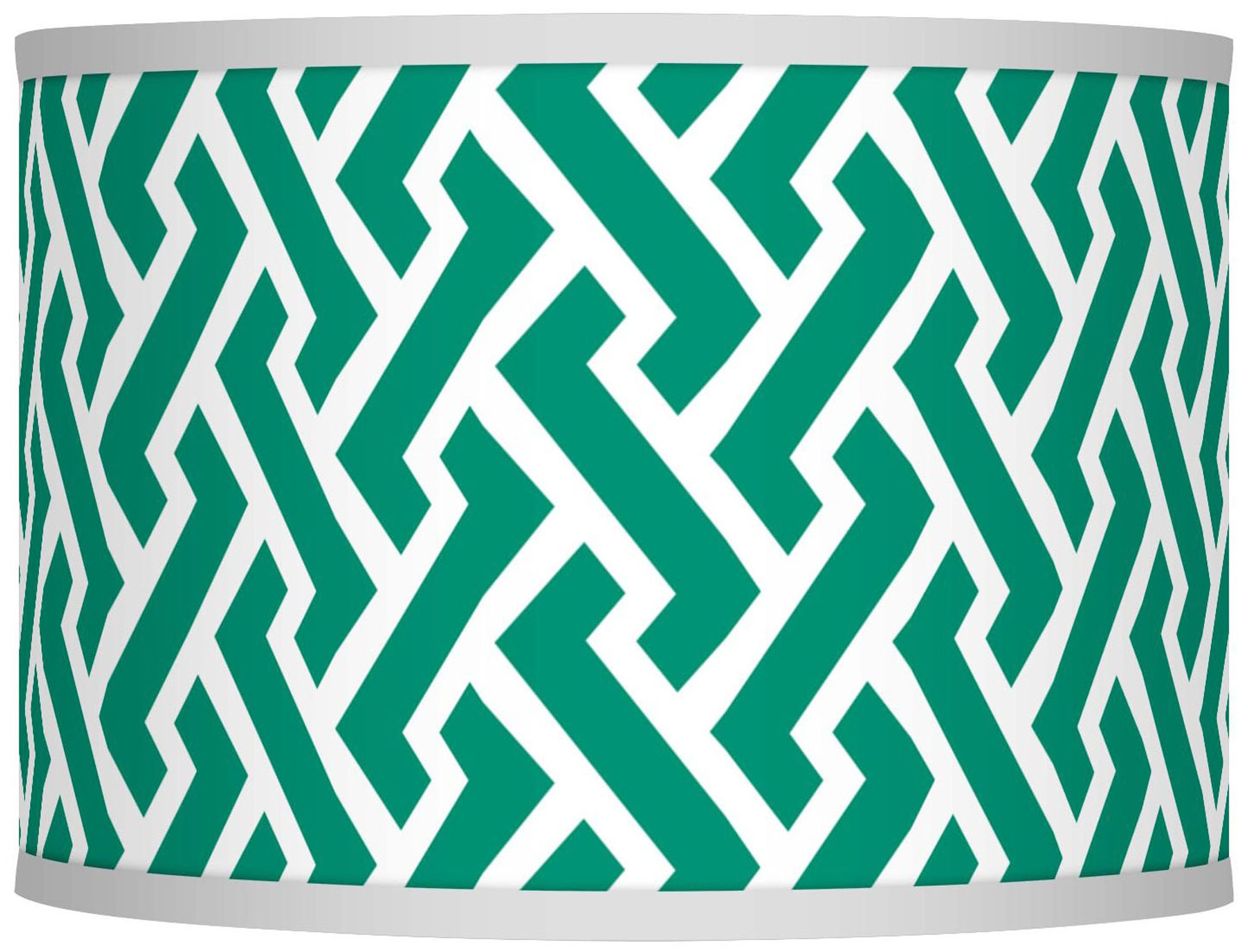 Emerald Green Brick Weave Giclee Shade 12x12x8.5 (Spider)