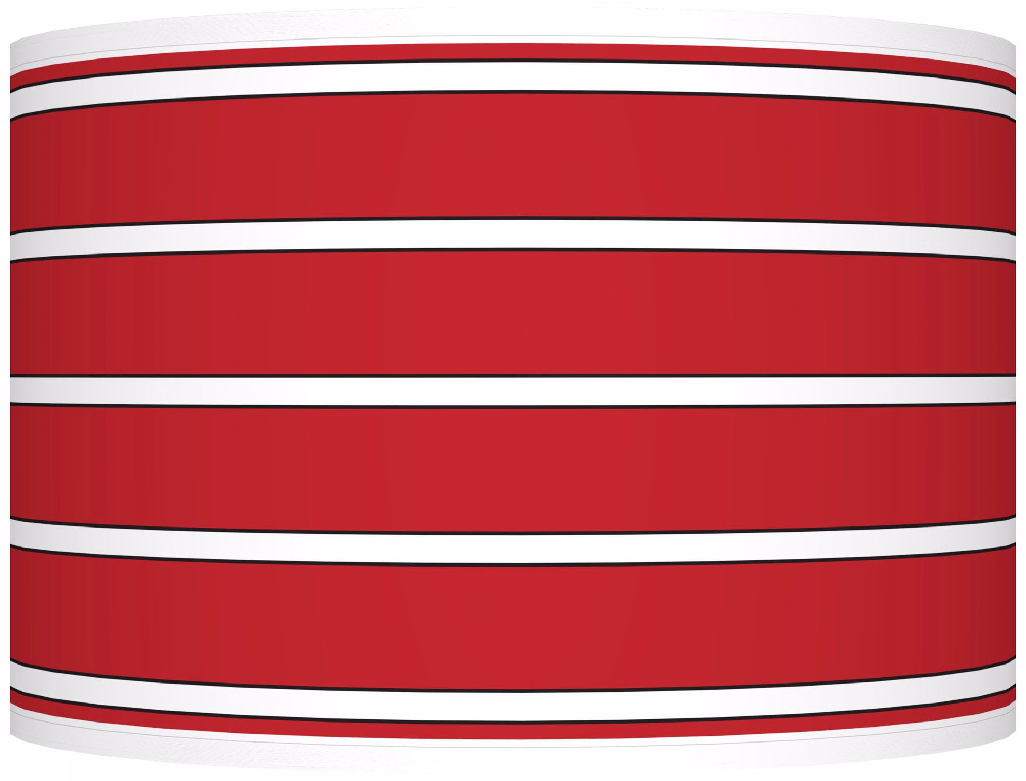 Bold Red Stripe Giclee Shade 12x12x8.5 (Spider)