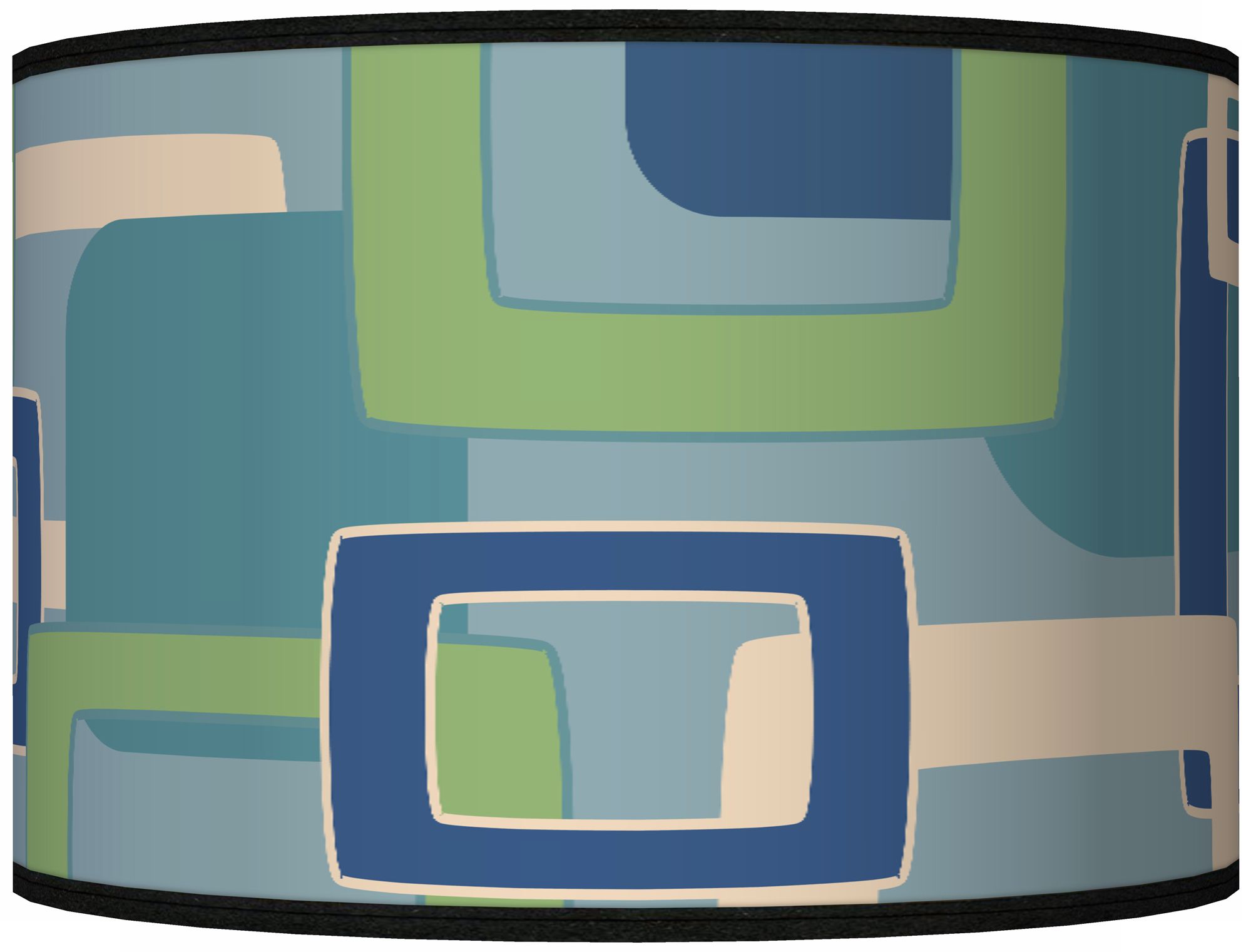 Retro Rectangles Giclee Shade 12x12x8.5 (Spider)