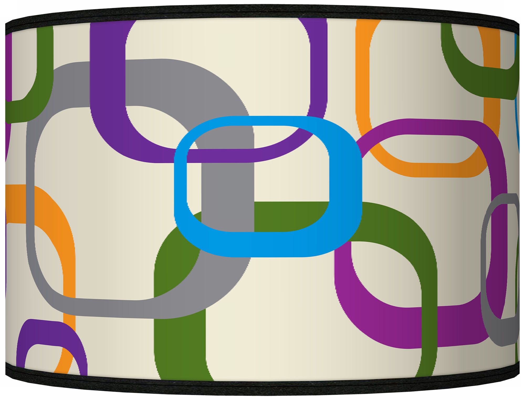 Retro Squares Scramble Giclee Shade 12x12x8.5 (Spider)