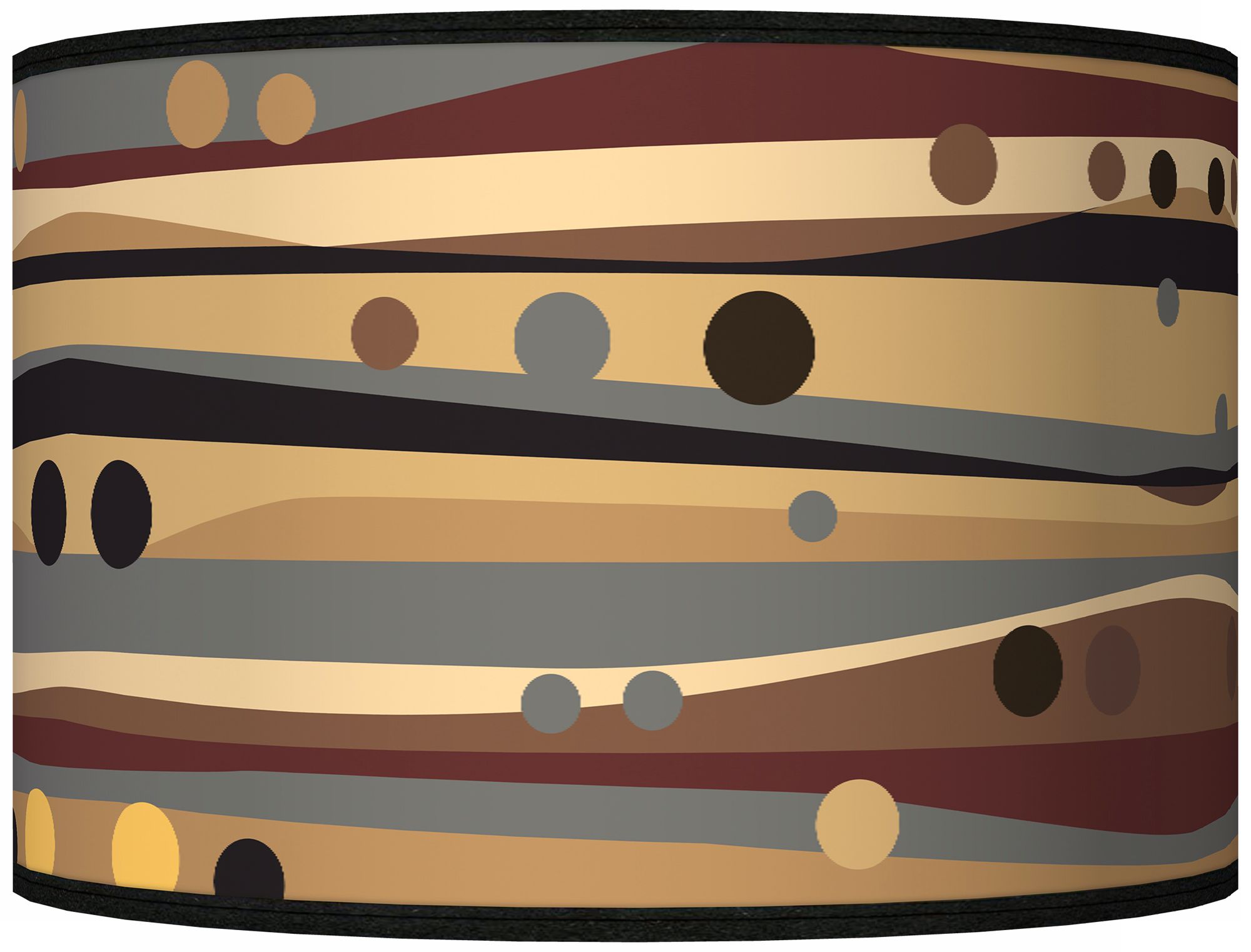 Natural Dots & Waves Giclee Shade 12x12x8.5 (Spider)