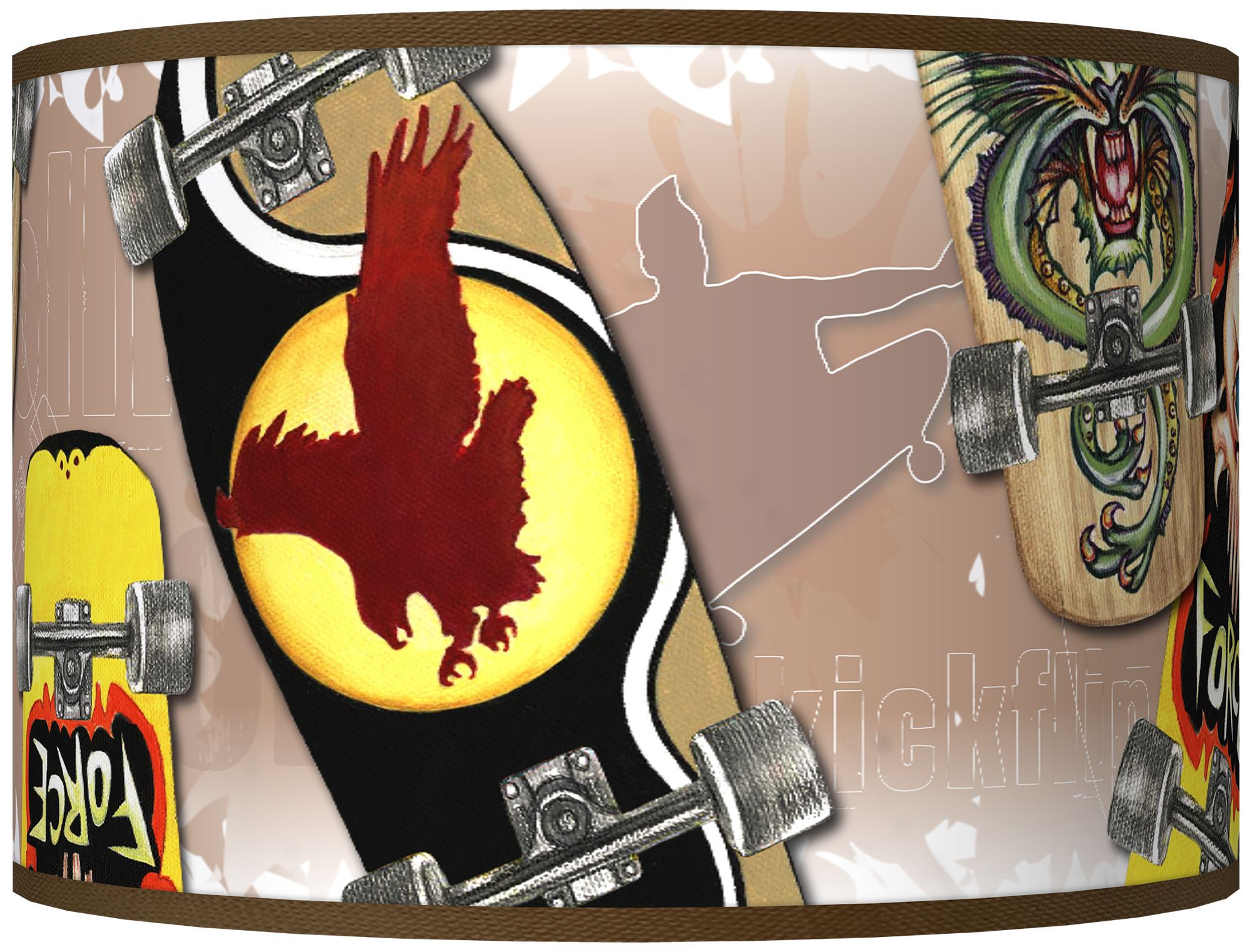 Skateboard Mania Giclee Shade 12x12x8.5 (Spider)