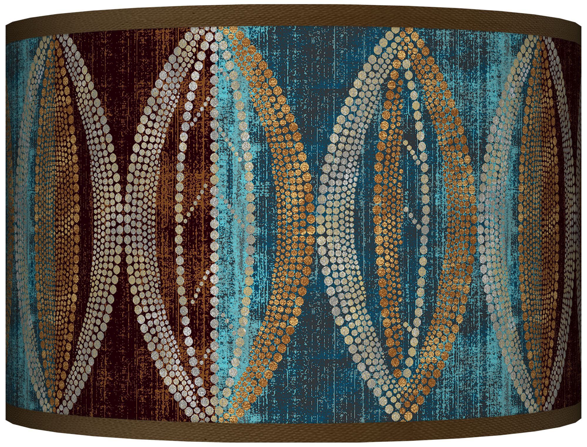 Stacy Garcia Pearl Leaf Peacock Shade 12x12x8.5 (Spider)