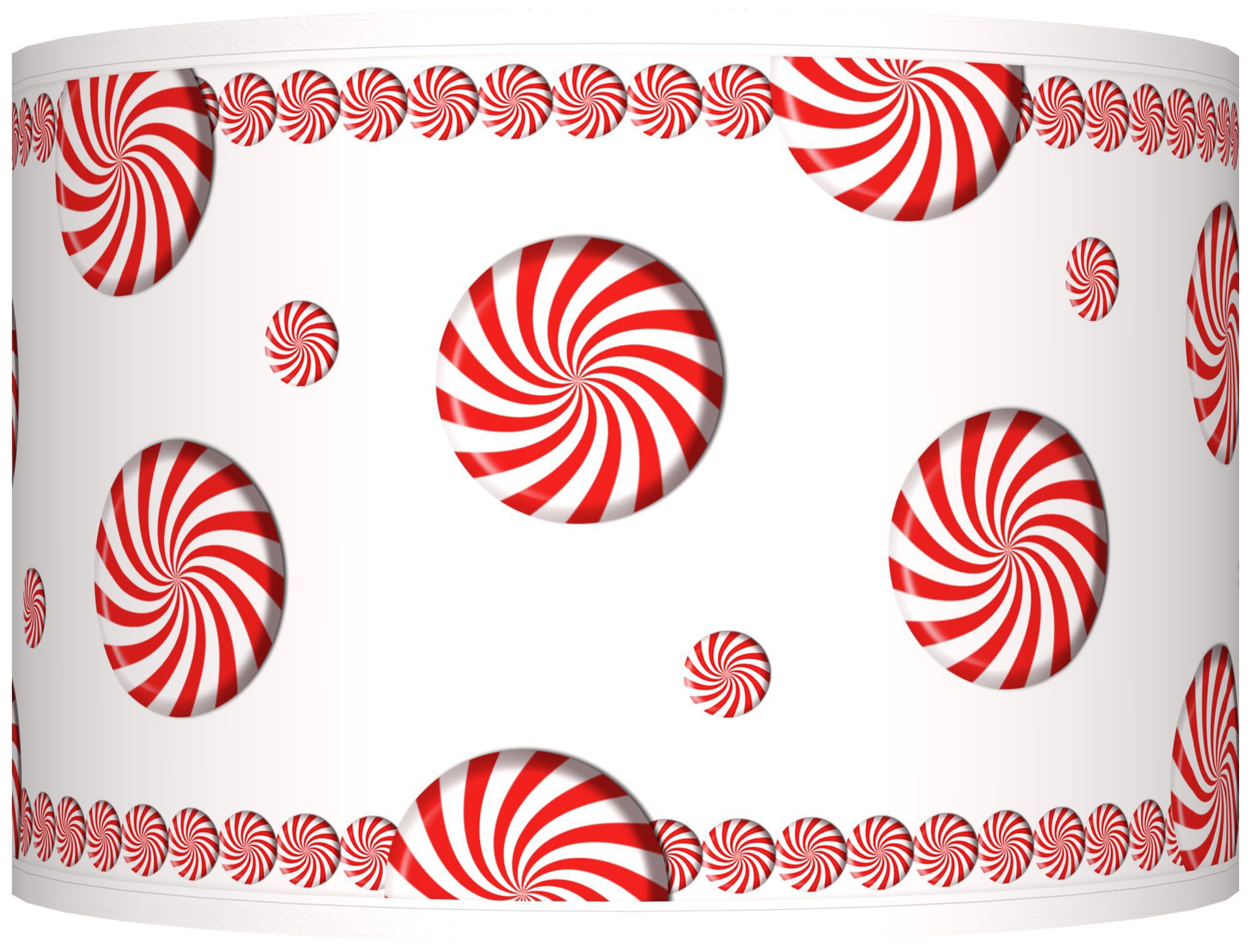 Peppermint Pinwheels Giclee Shade 12x12x8.5 (Spider)