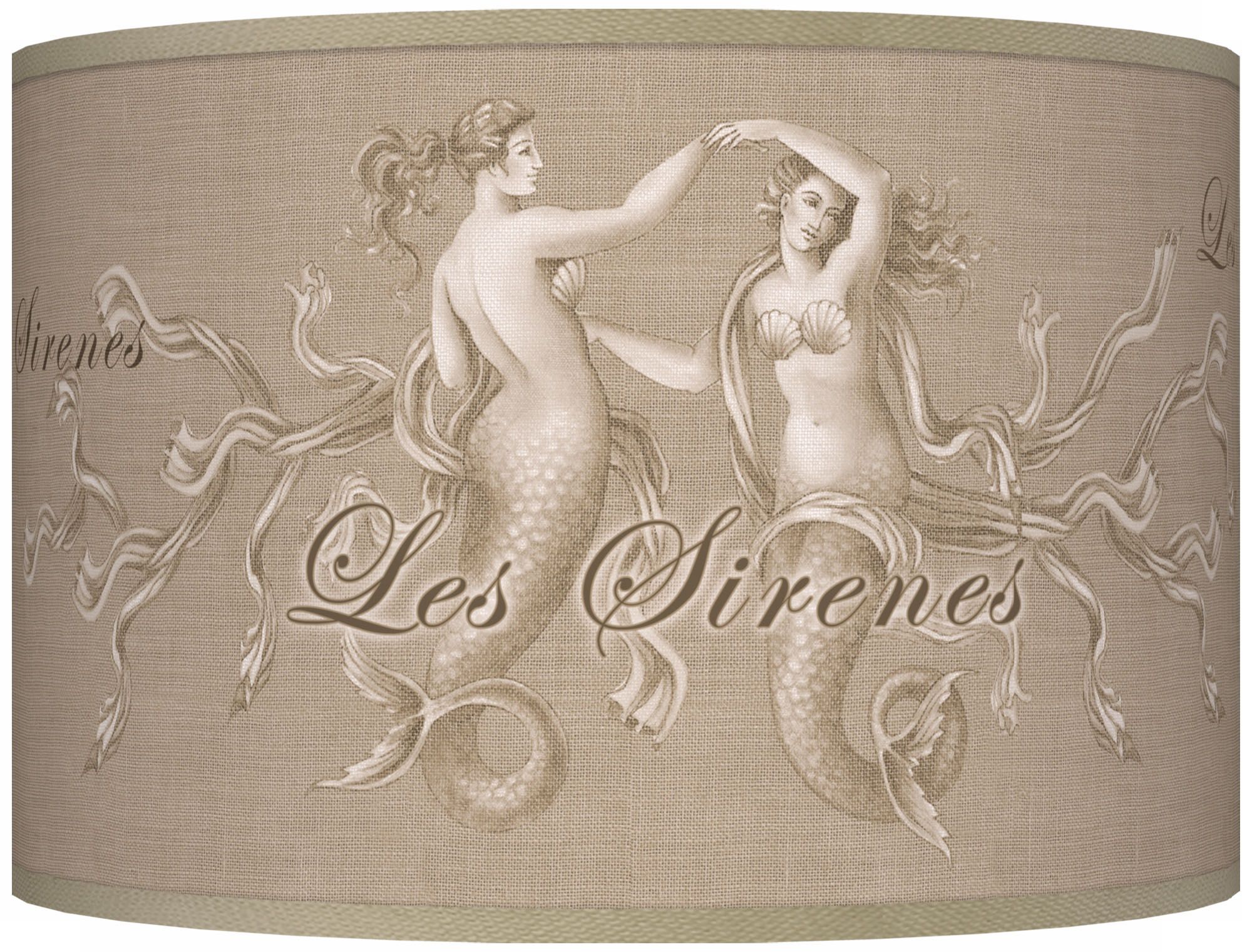 Les Sirenes Natural Giclee Shade 12x12x8.5 (Spider)