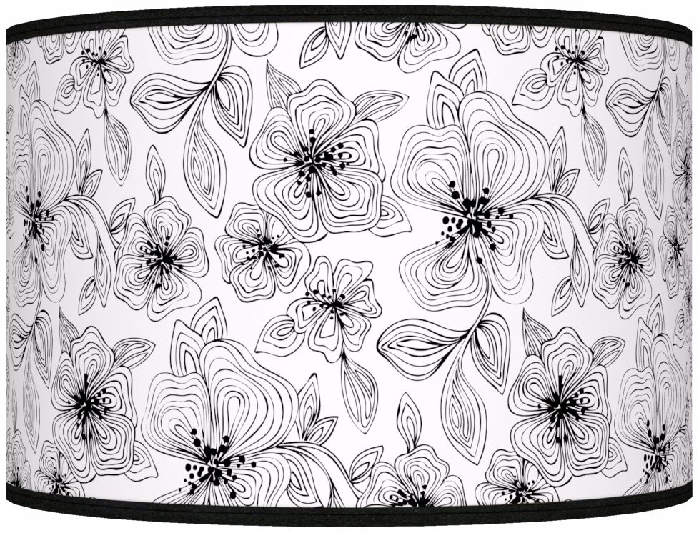 Stacy Garcia Linear Floral Giclee Shade 12x12x8.5 (Spider)