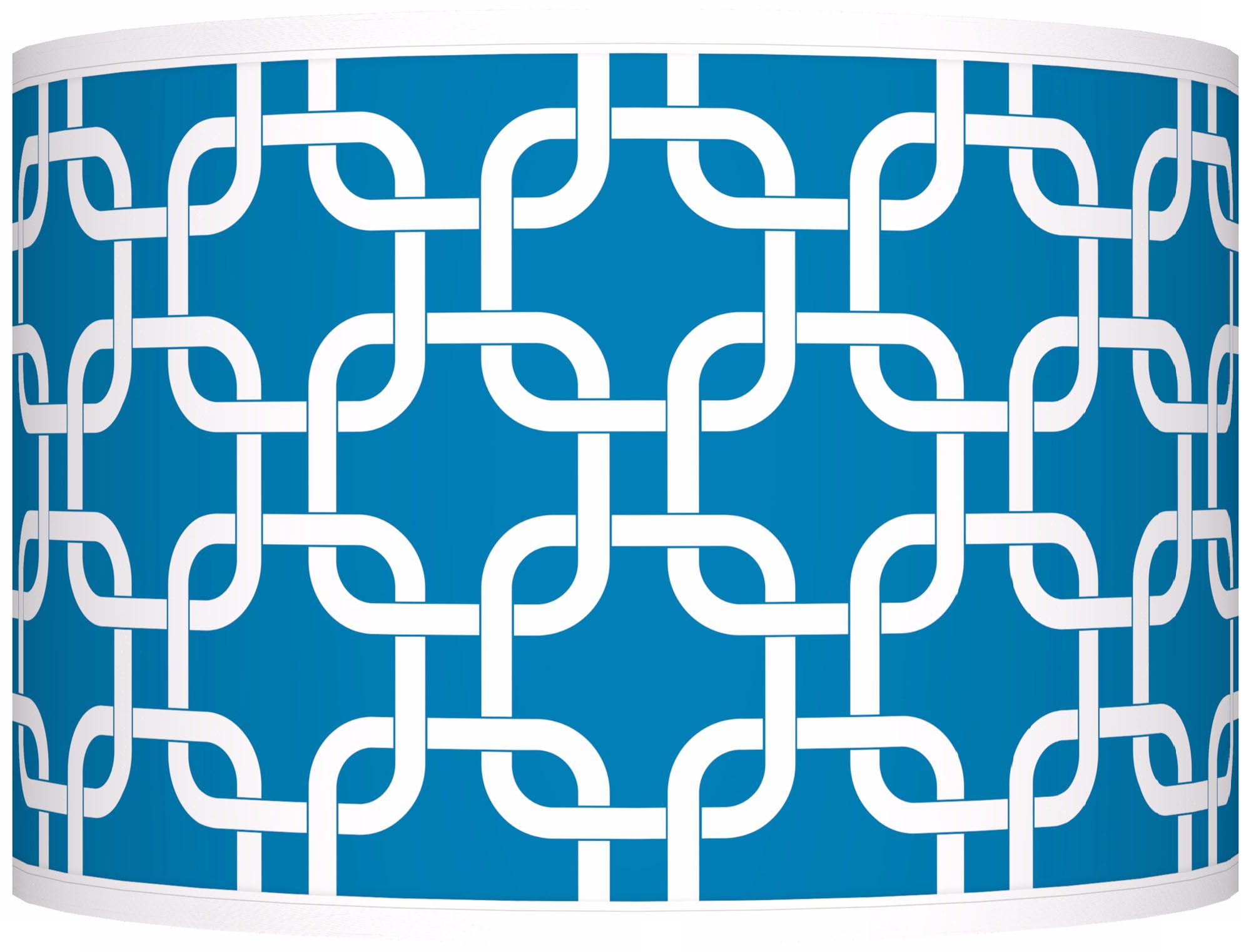 Blue Lattice Giclee Shade 12x12x8.5 (Spider)