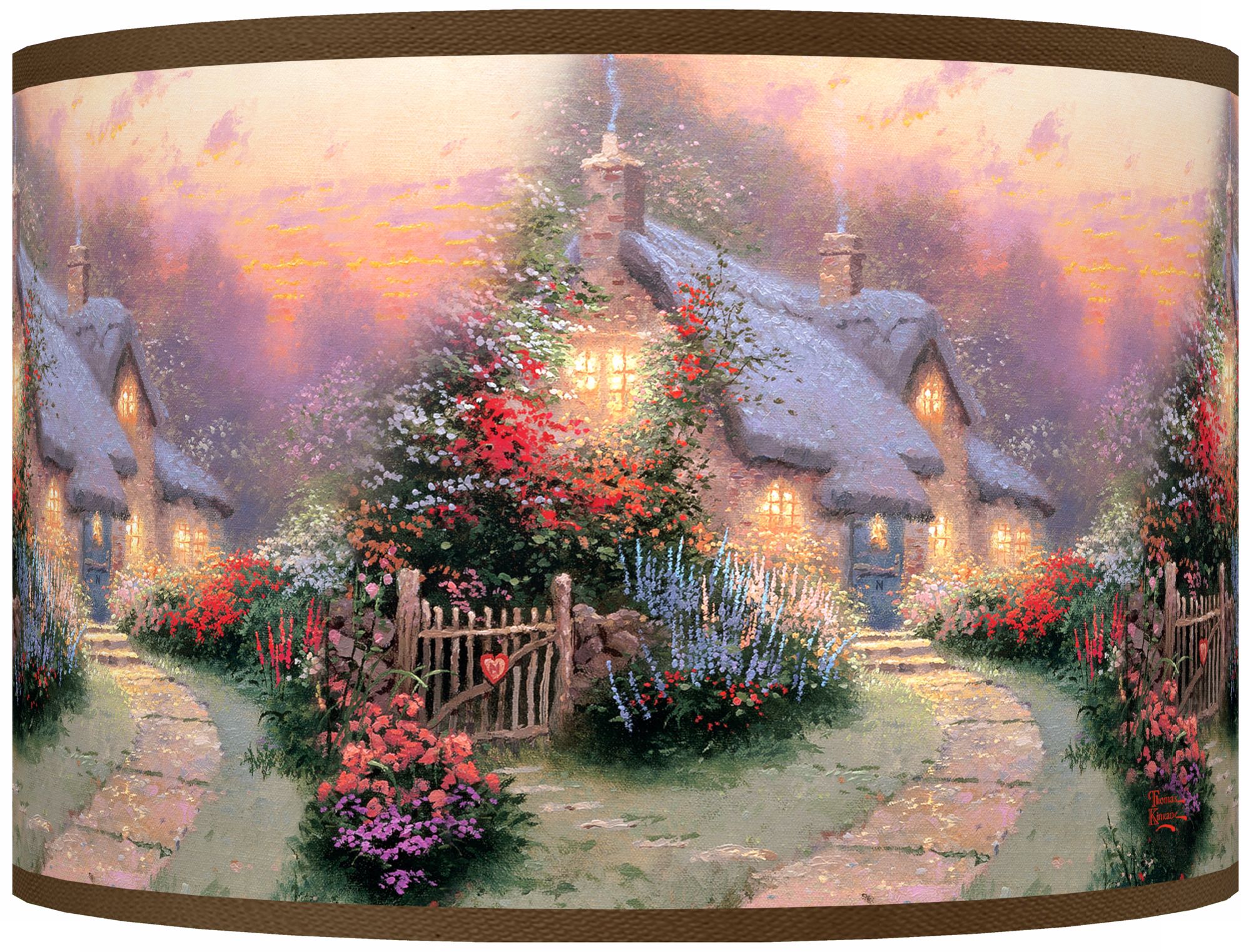 Thomas Kinkade Glory of Evening Shade 12x12x8.5
