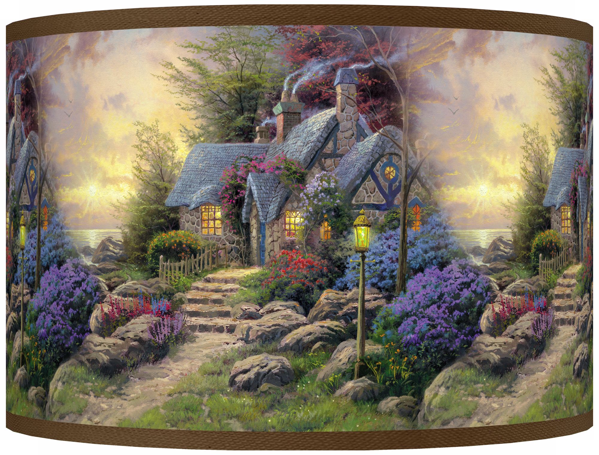 Thomas Kinkade Seaside Hideaway Shade 12x12x8.5