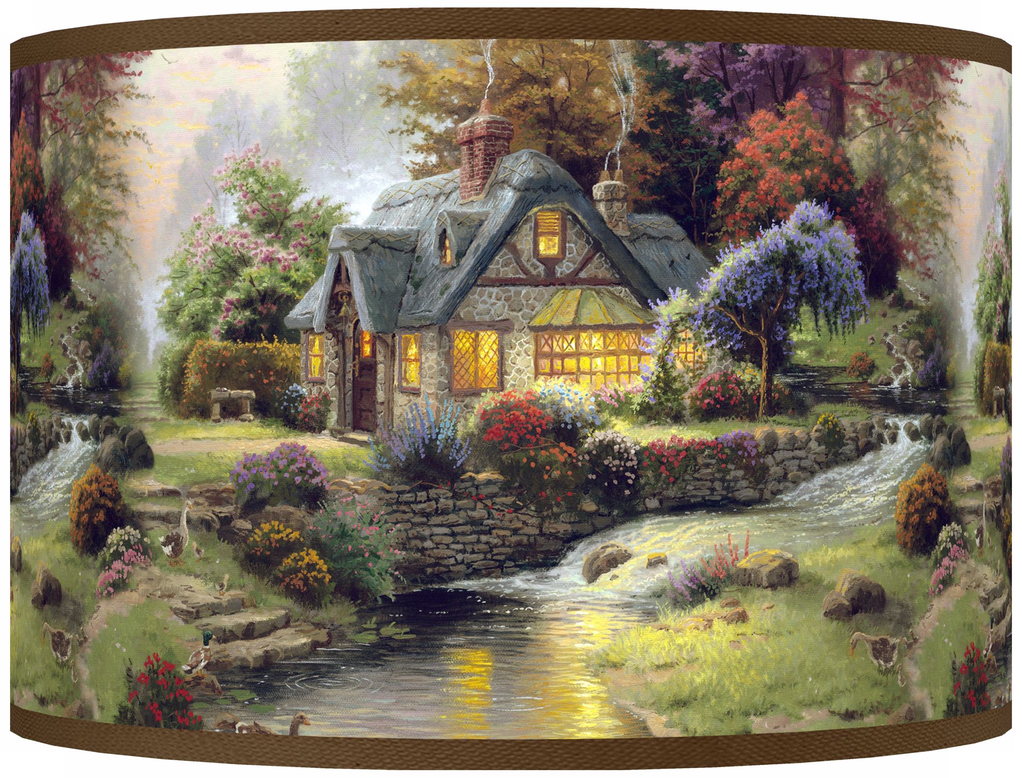 Thomas Kinkade Stillwater Cottage Shade 12x12x8.5