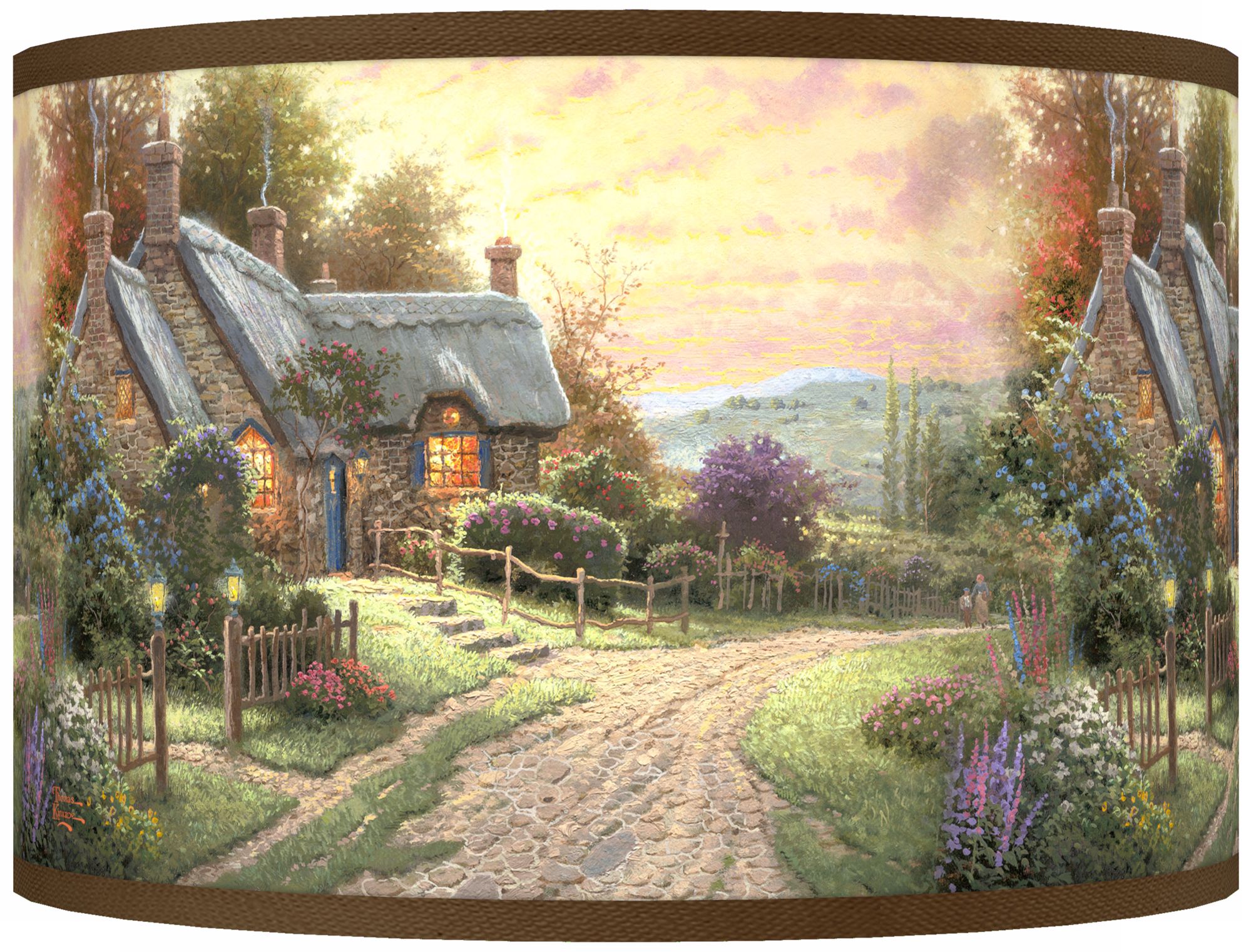 Thomas Kinkade A Peaceful Time Shade 12x12x8.5