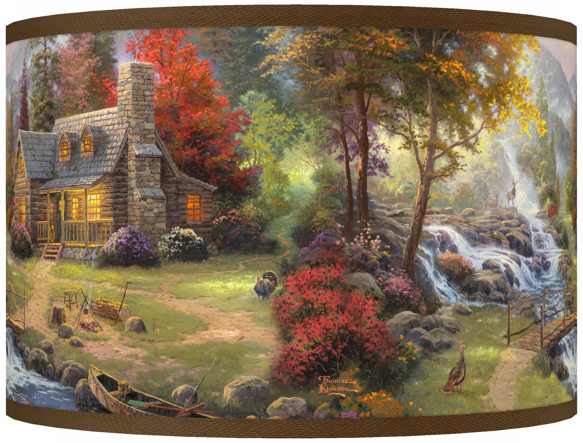 Thomas Kinkade Mountain Paradise Shade 12x12x8.5