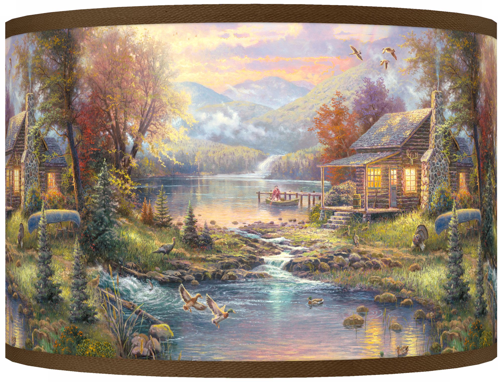 Thomas Kinkade Nature's Paradise Shade 12x12x8.5