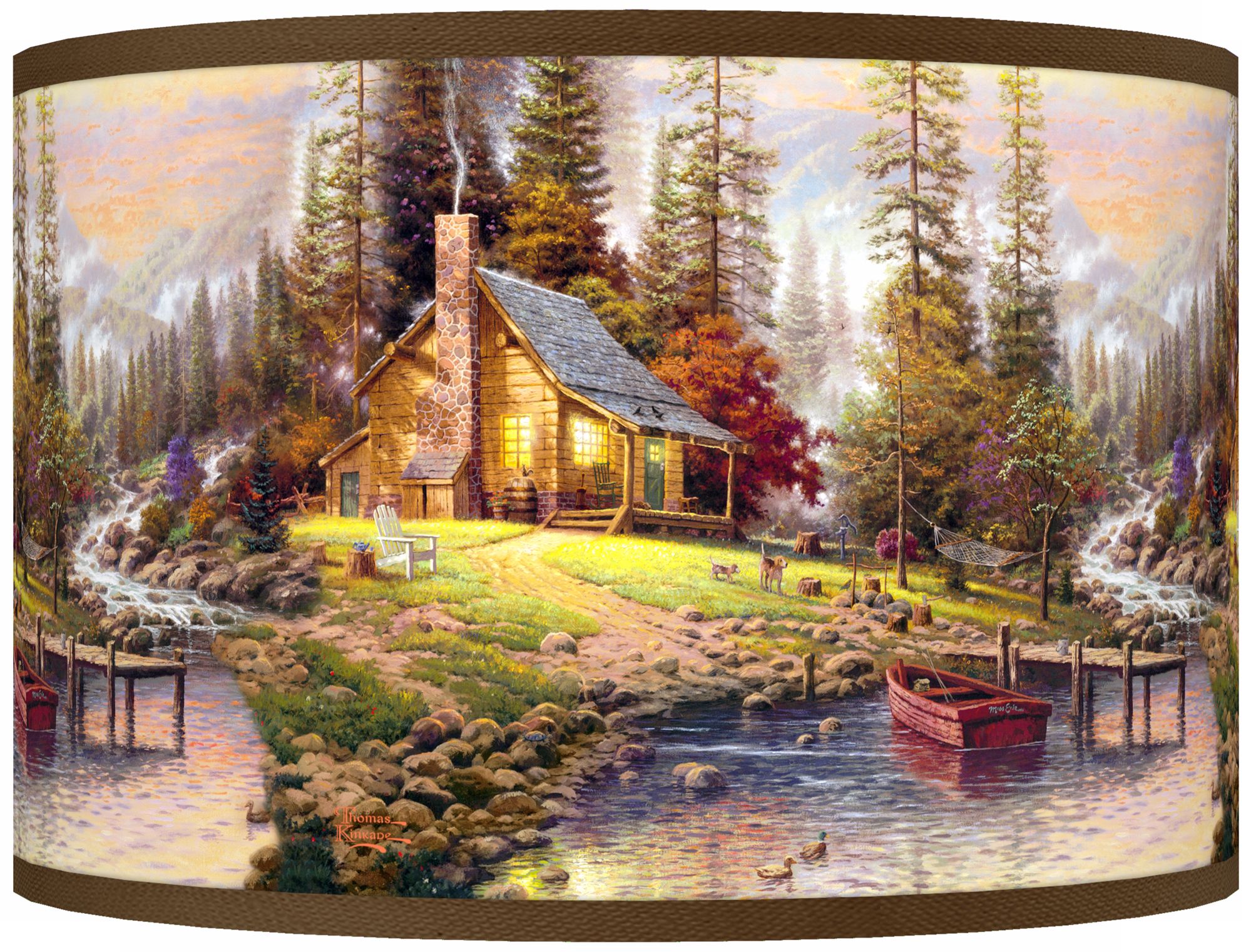 Thomas Kinkade A Peaceful Retreat Shade 12x12x8.5