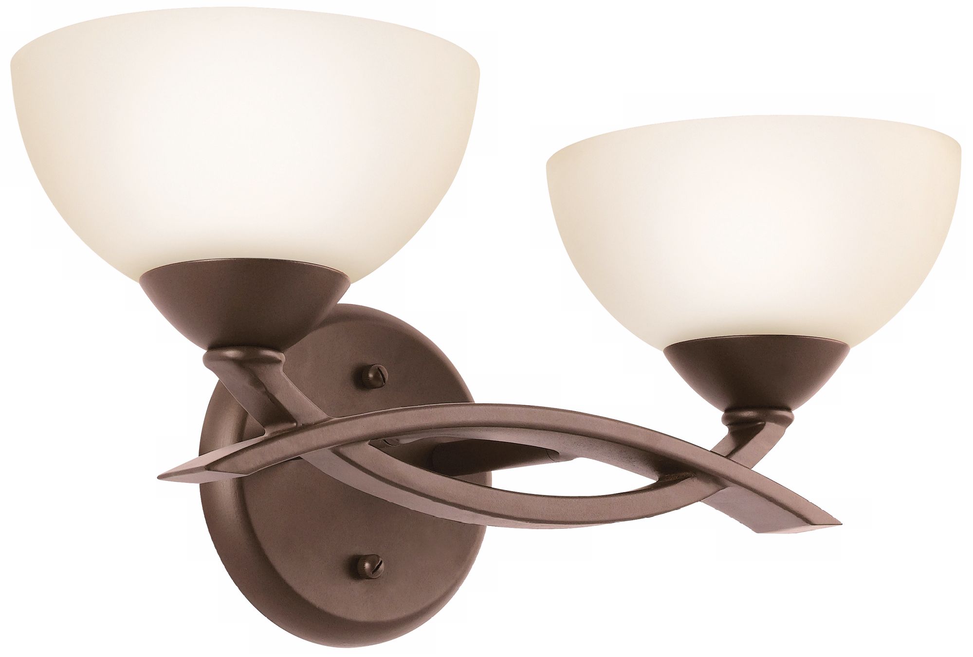 Olde Bronze Finish Arched 2-Light 15" Wide Bath Light