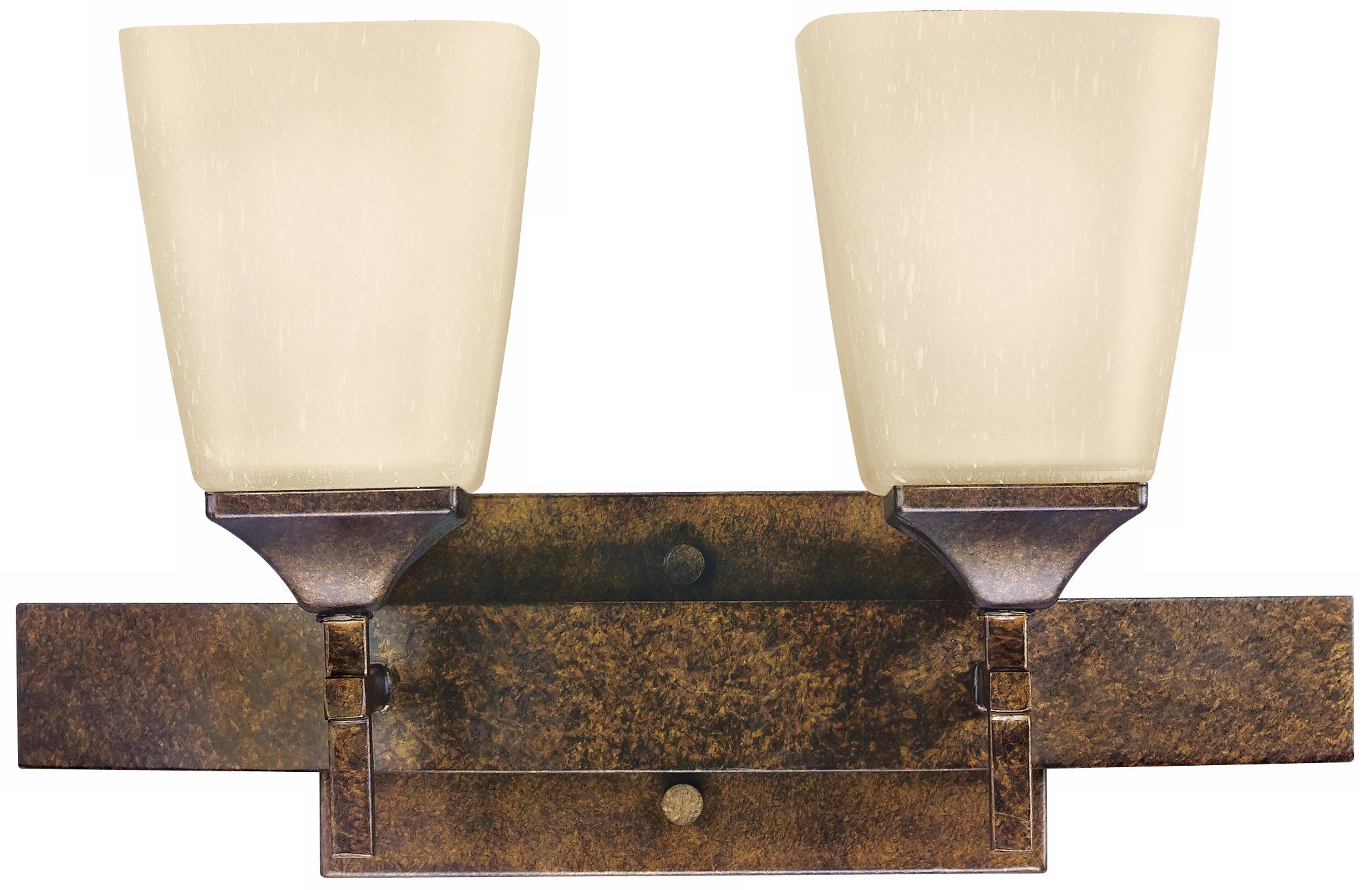 Marbled Bronze Finish 2-Light 16" Wide Bath Light