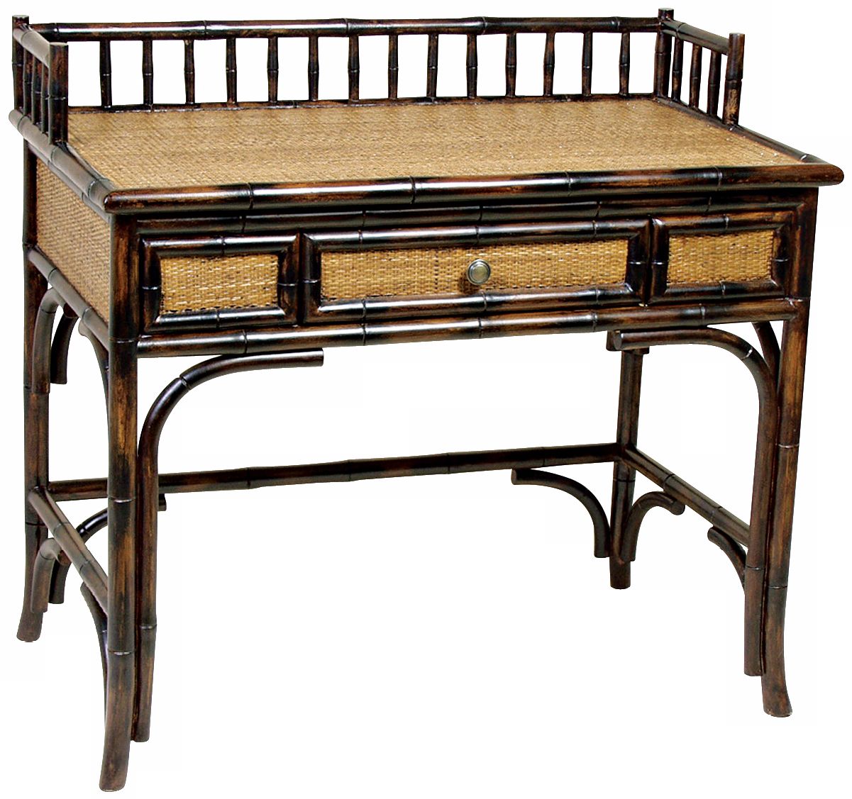 Bamboo and Rattan Writing Desk
