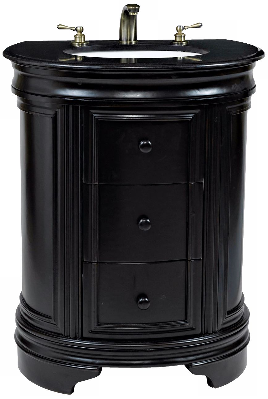 Black Demilune Sink Vanity