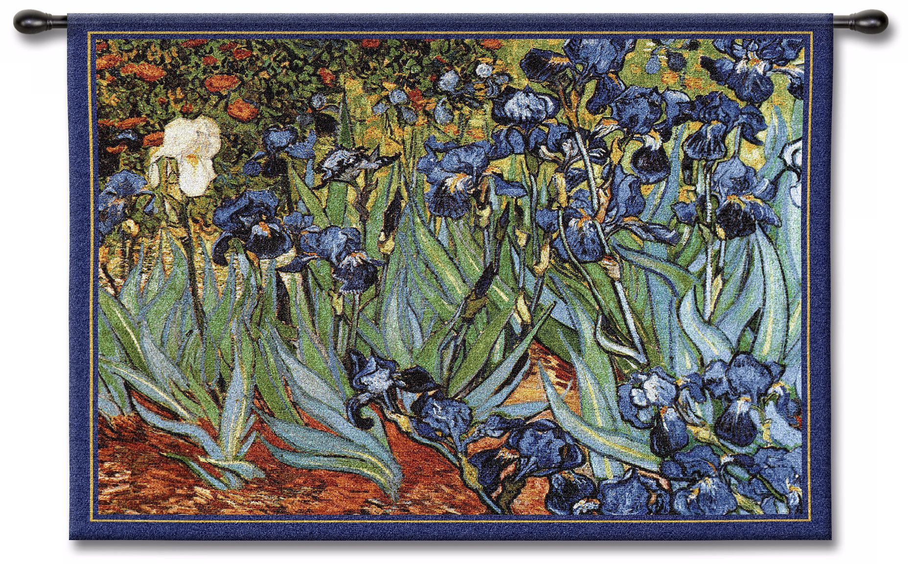 Irises 53" Wide Wall Tapestry