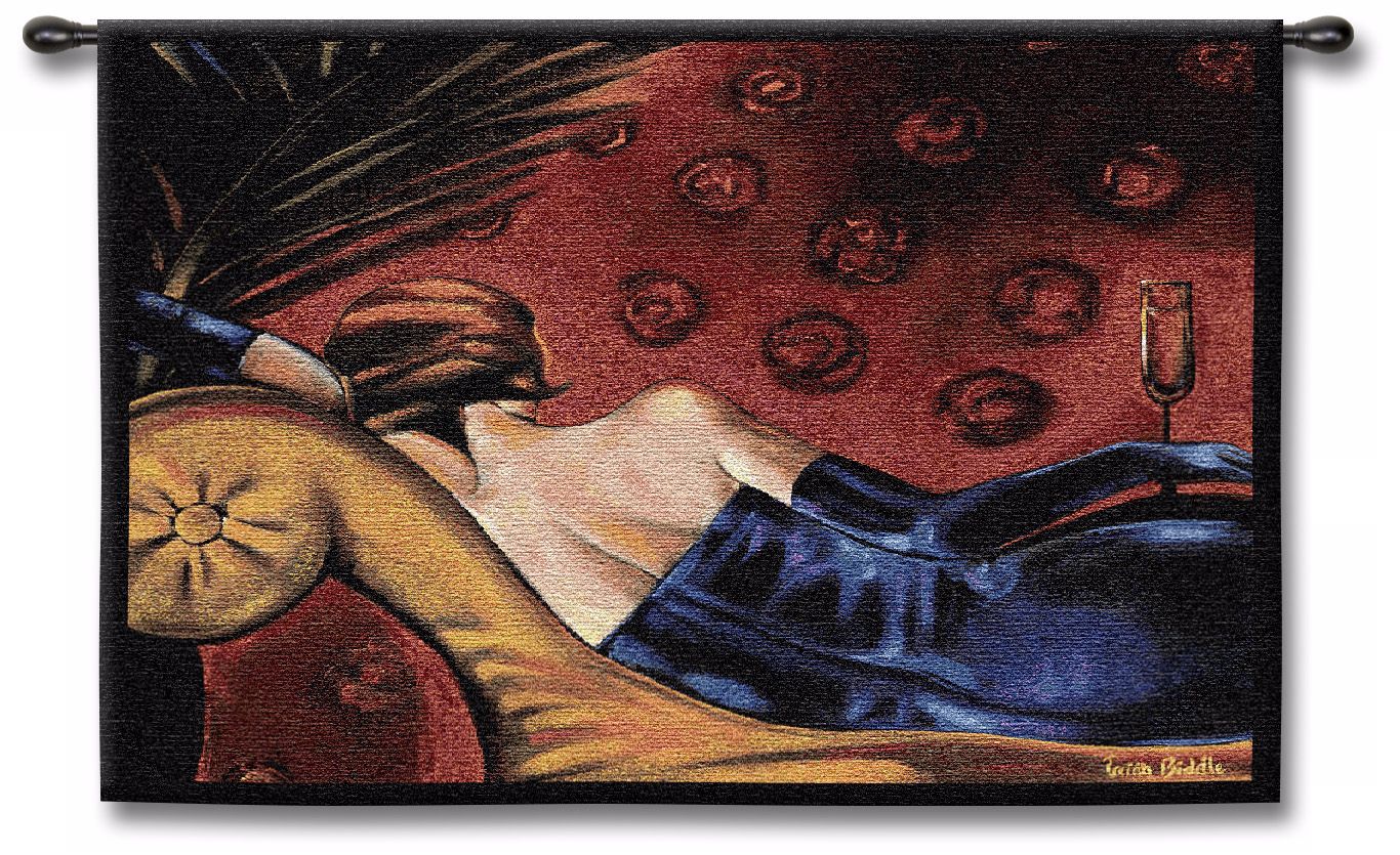 Chaise at Midnight 36" High Wall Tapestry