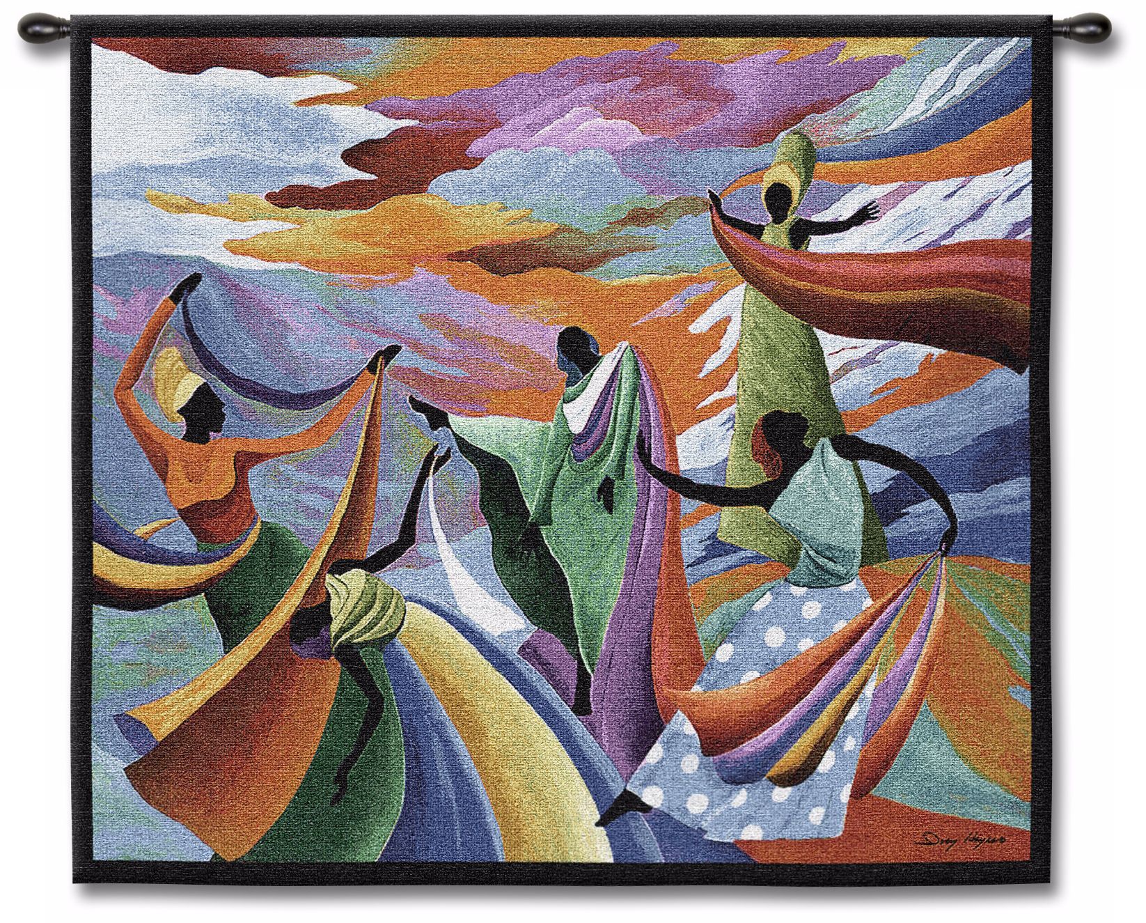 Dancing in Heaven 53" Wide Wall Tapestry