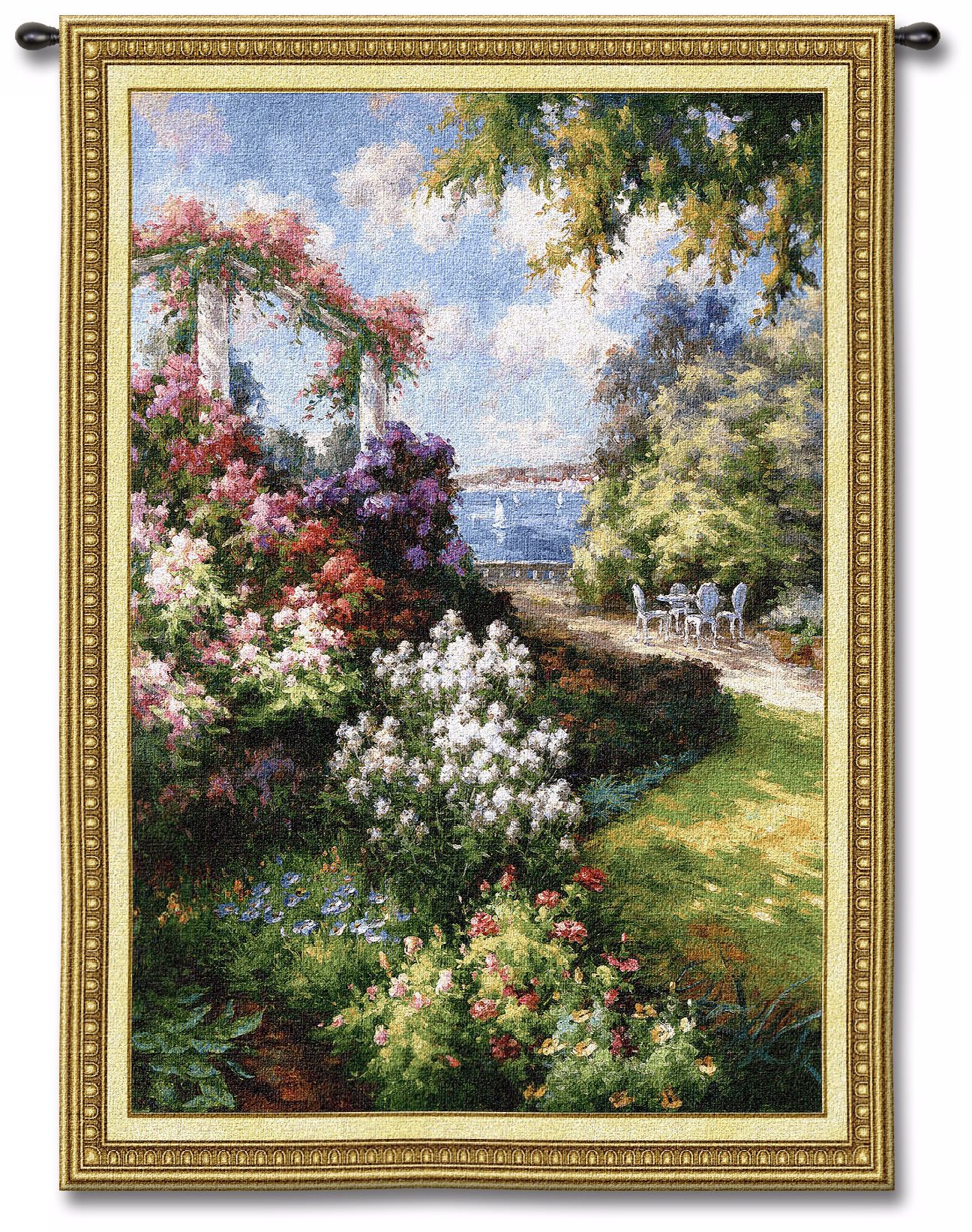 Oceanside Garden 53" High Wall Tapestry