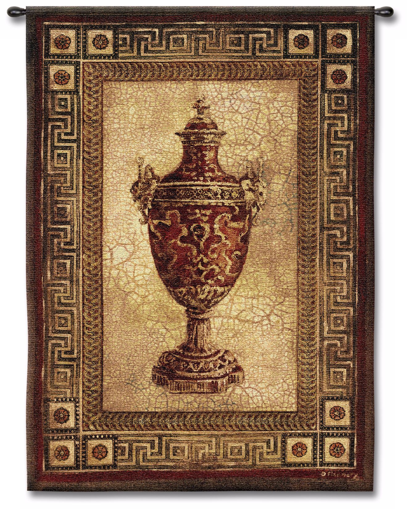 Grecian Urn 53" High Wall Tapestry