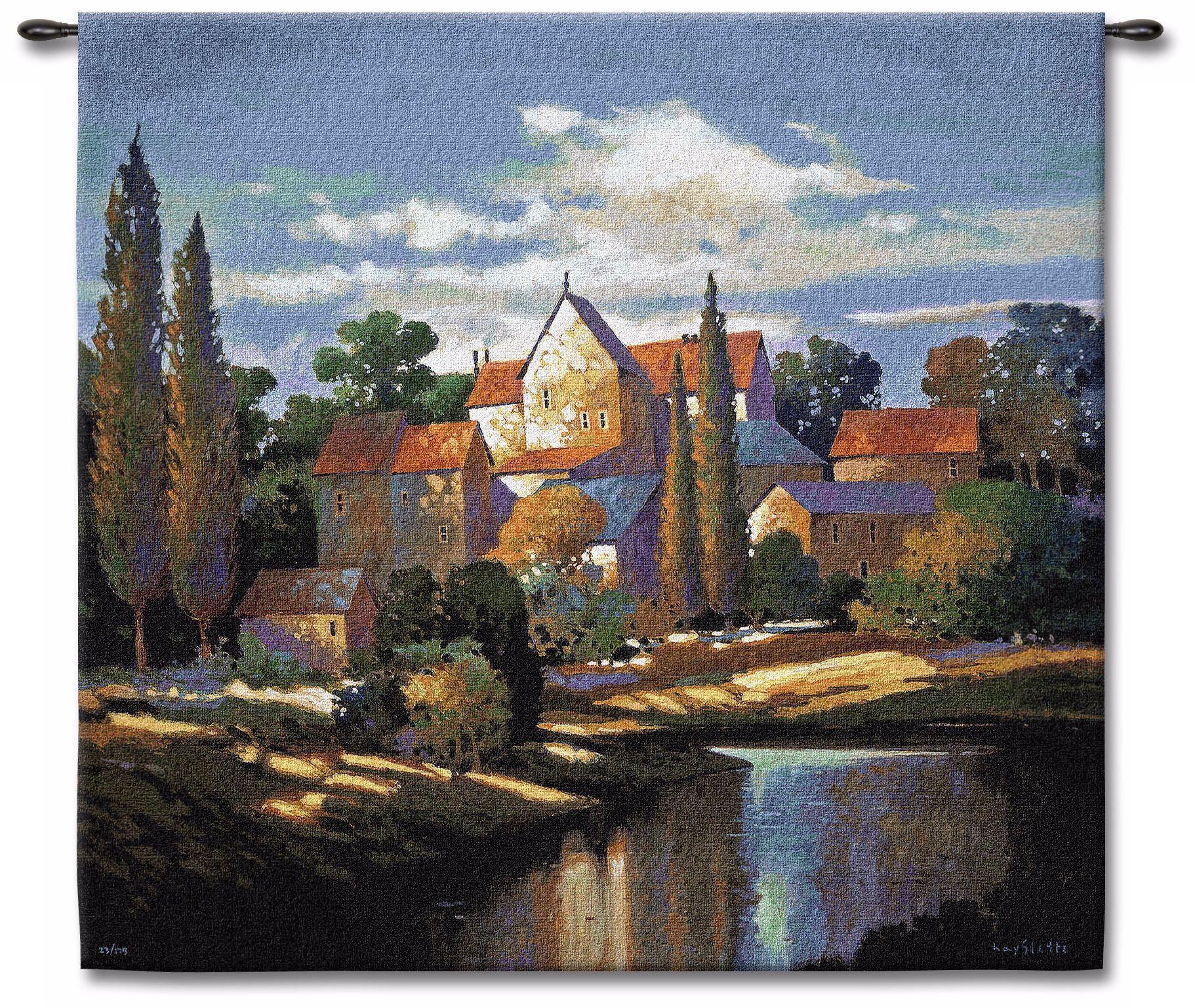 Autumn Chateau 53" Square Wall Tapestry