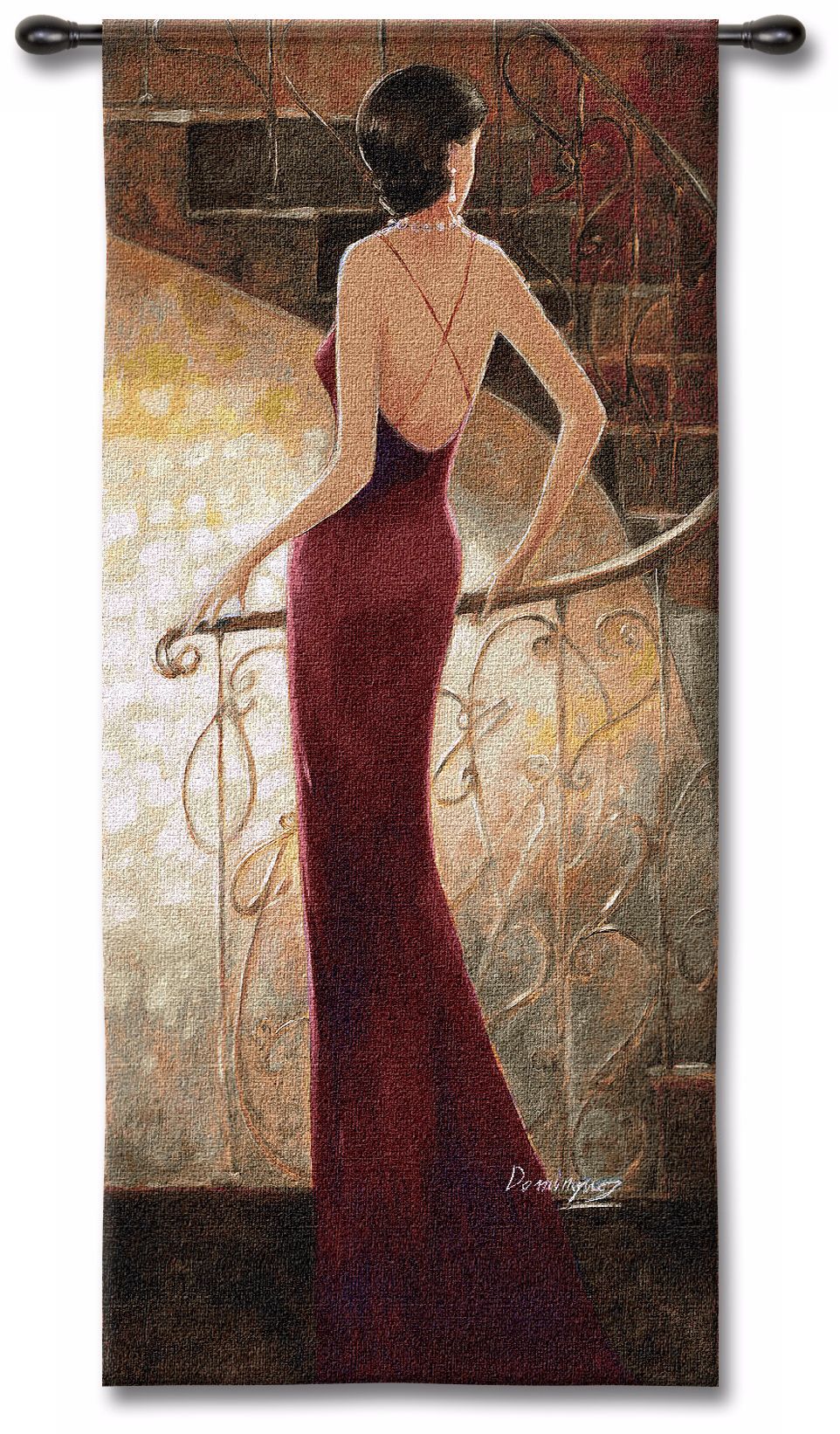 Lady in Red 53" High Wall Tapestry