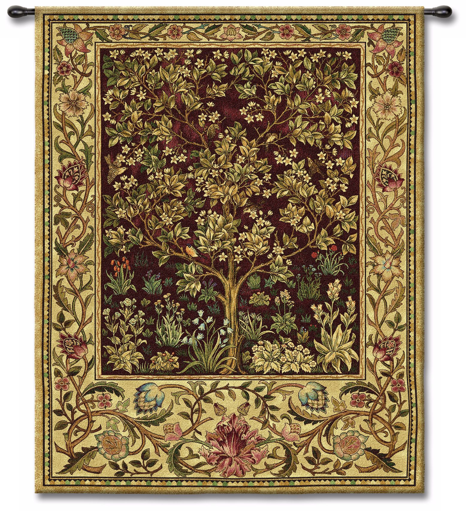 Tree of Life Ruby 71" High Wall Tapestry