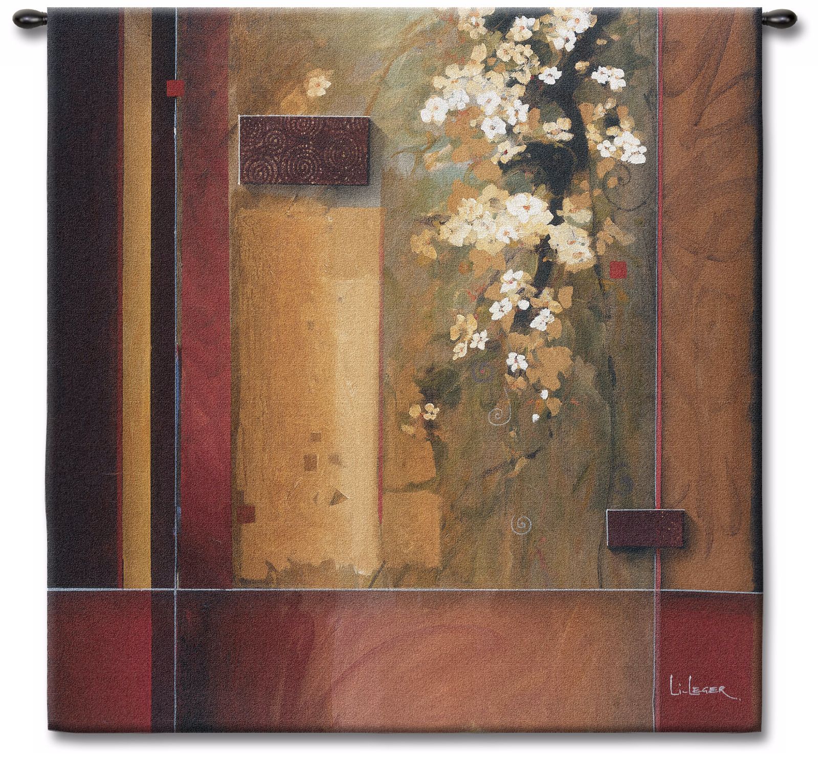 Blossoms in Bloom 35" Square Wall Tapestry