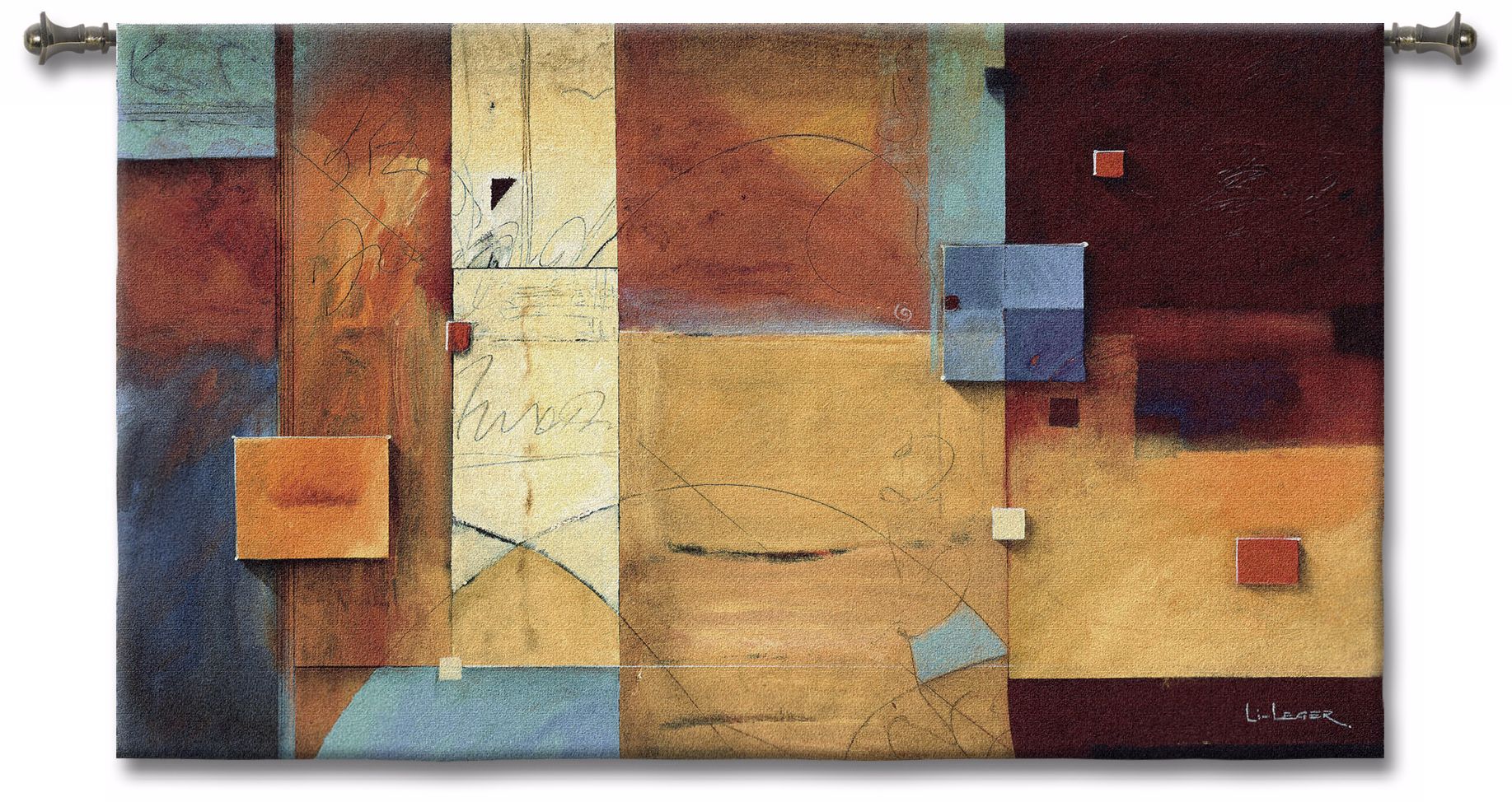 Squares 93" Wide Wall Tapestry