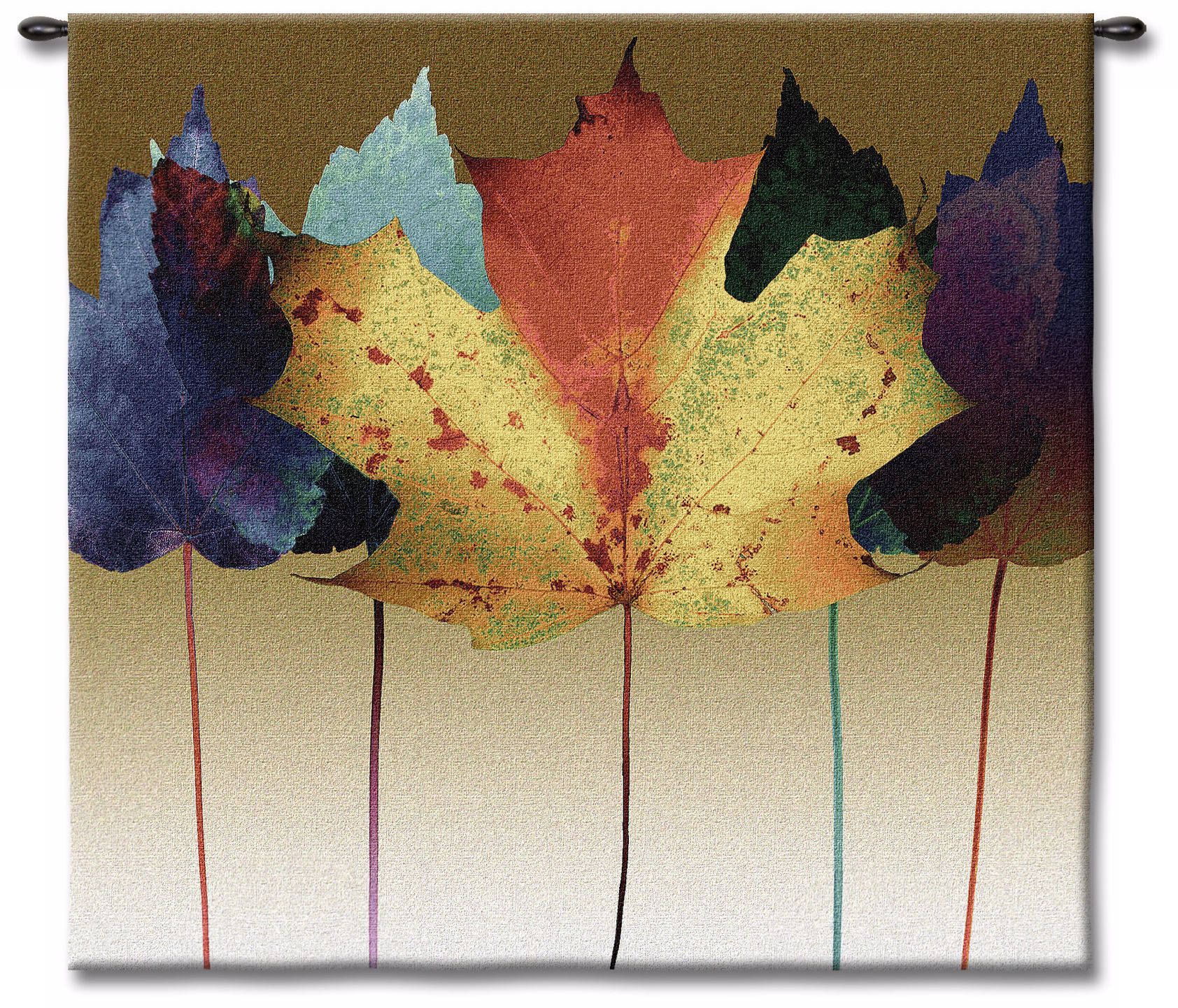 Leaf Spectrum 53" Square Wall Tapestry