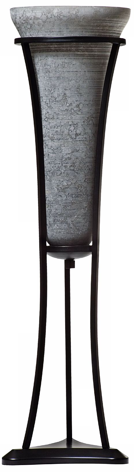 Thumprints Shades of Grey Torchiere Table Lamp