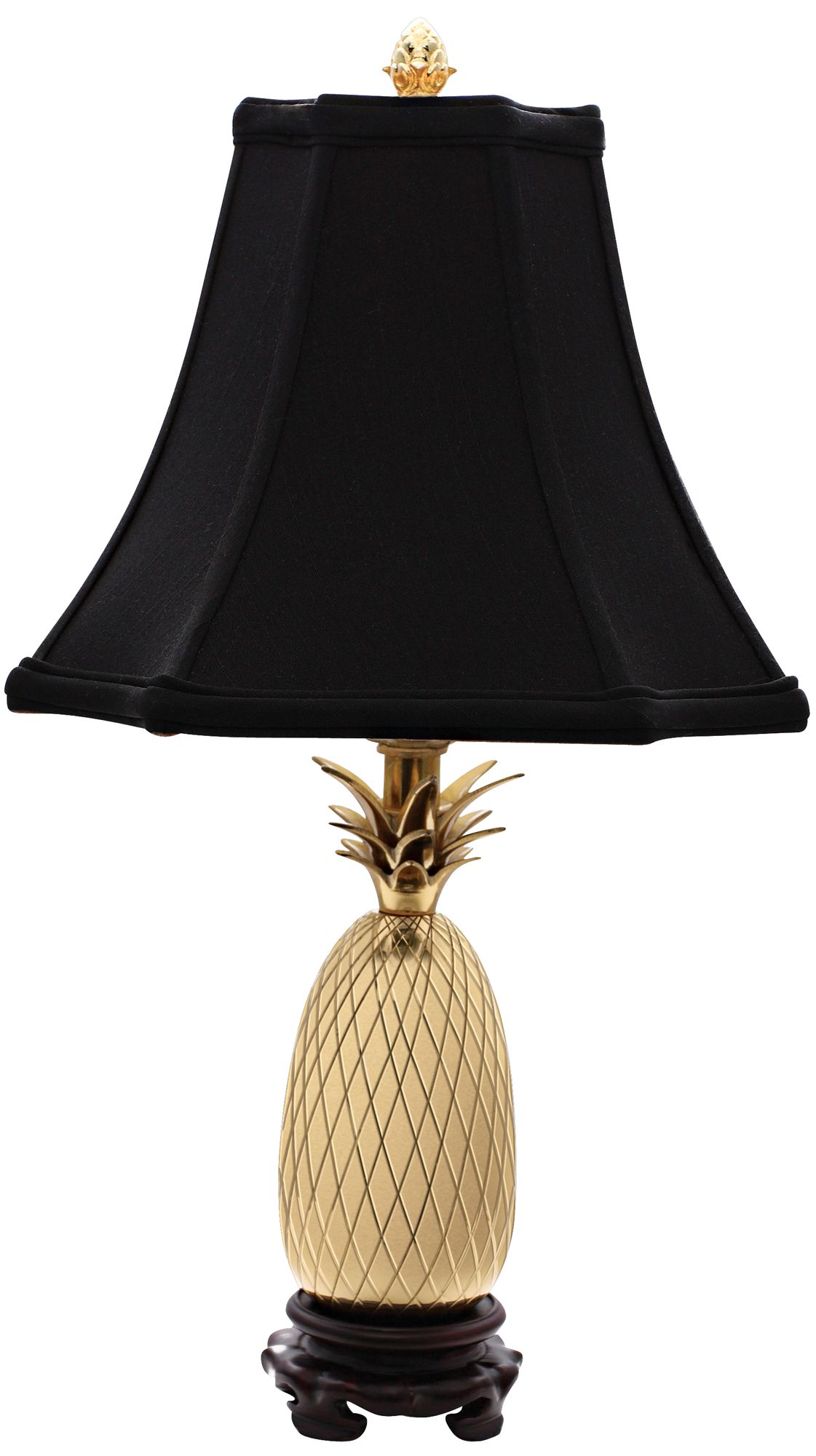Tropic Pineapple Brass and Black Table Lamp