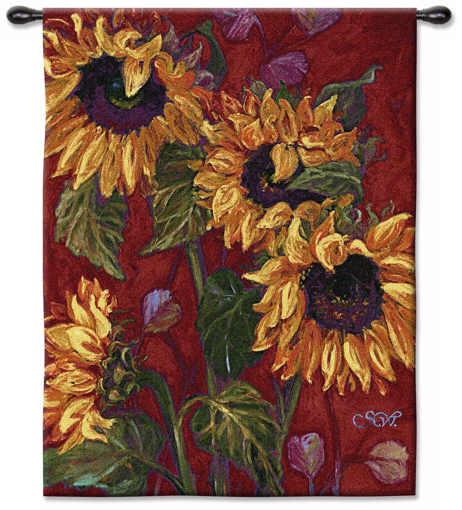 Sun From a Flower 53" High Wall Tapestry