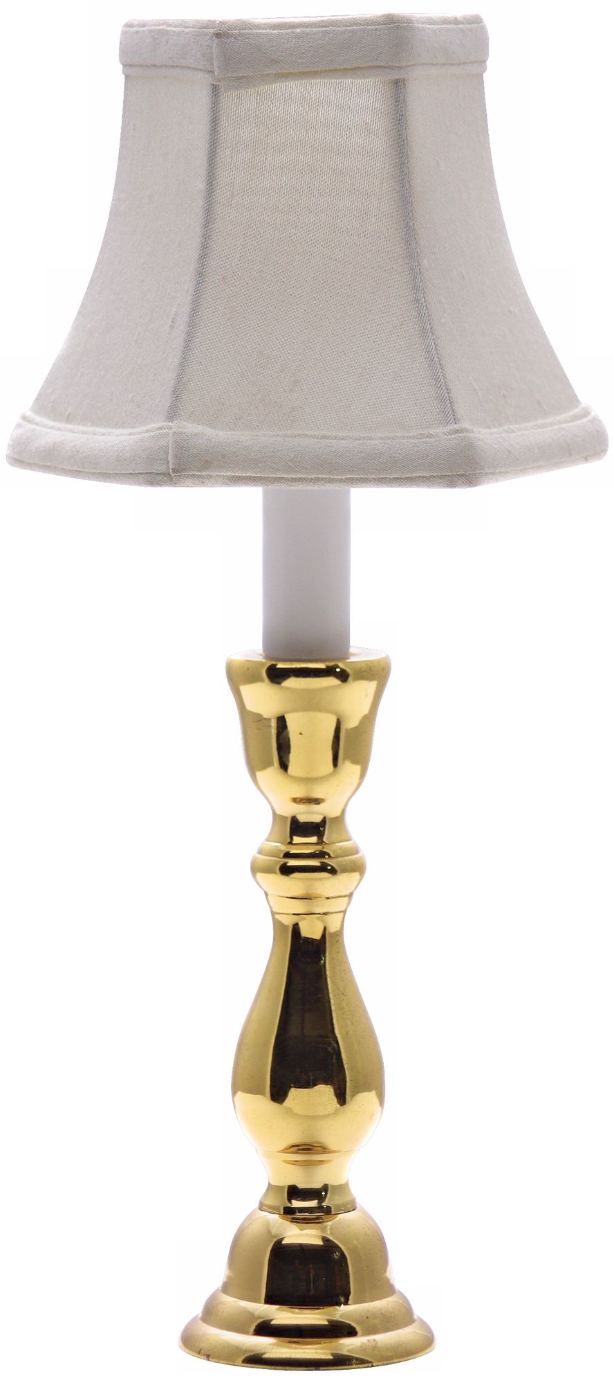 Solid Brass White Shade Window Light Table Lamp