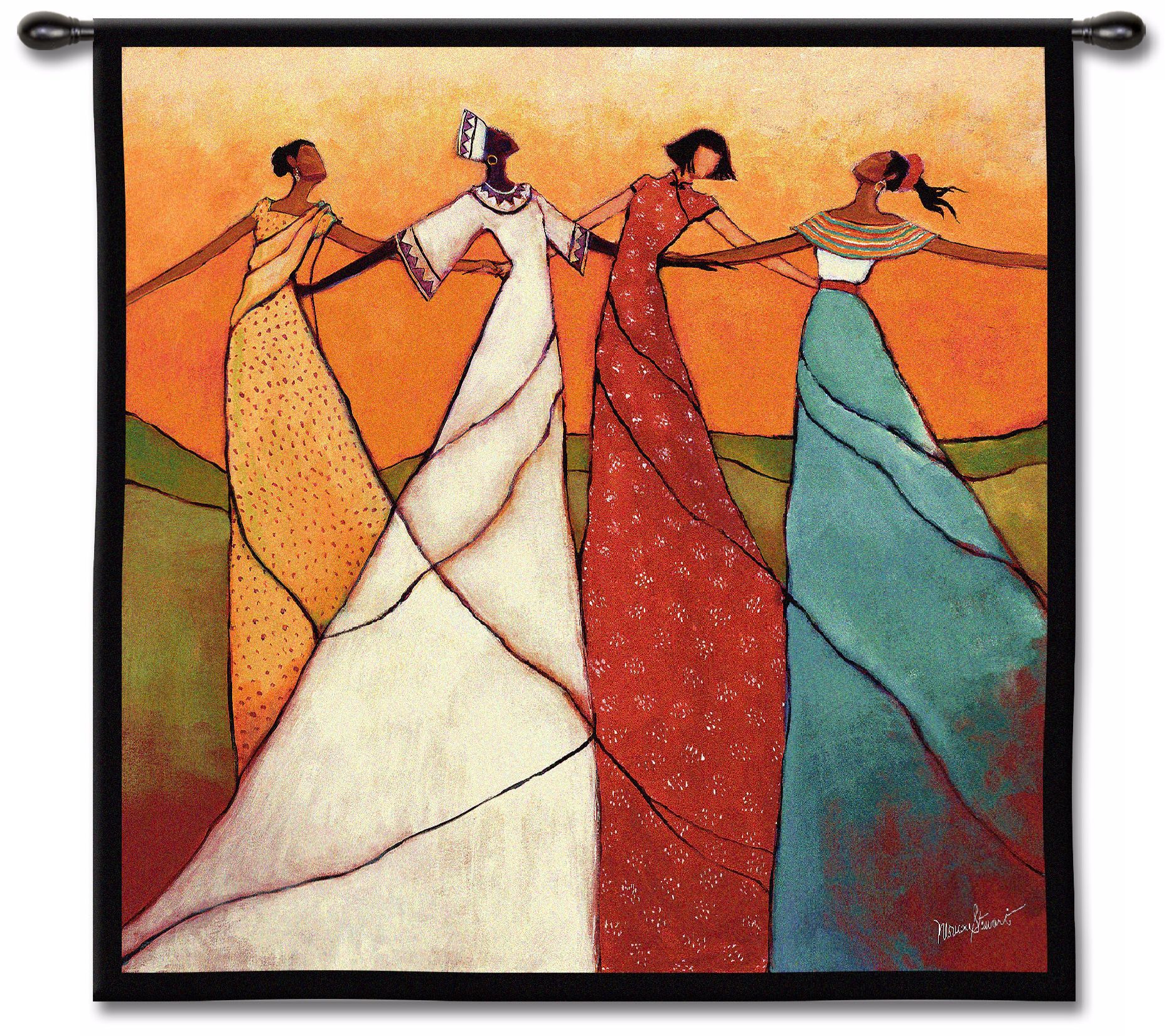 Bonds of Women 53" Square Wall Tapestry