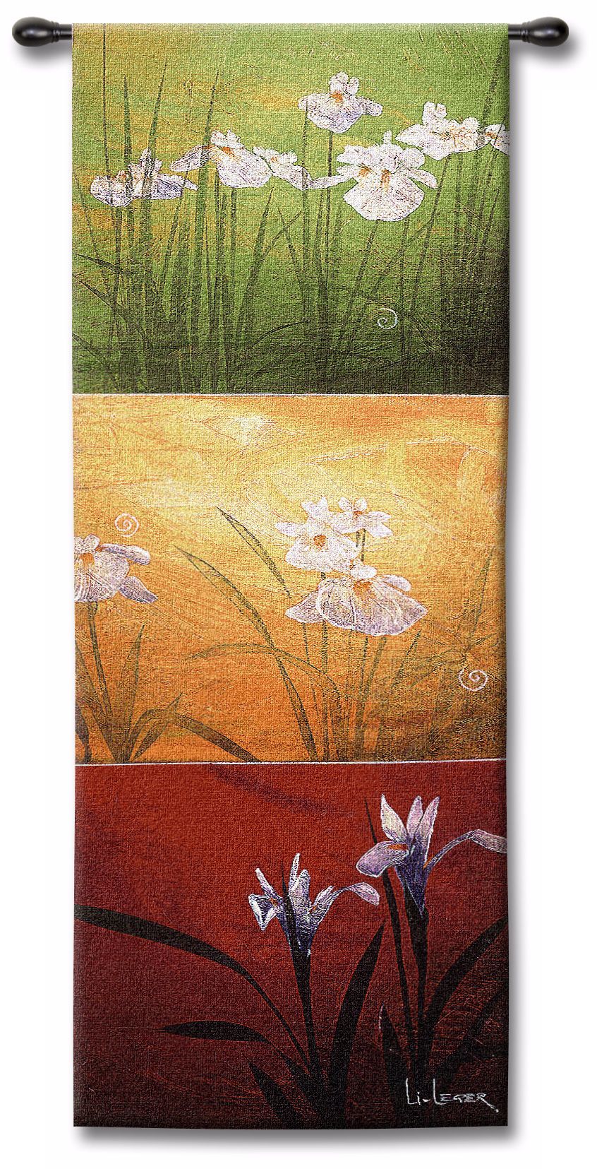 Florals in Three II 53" High Wall Art