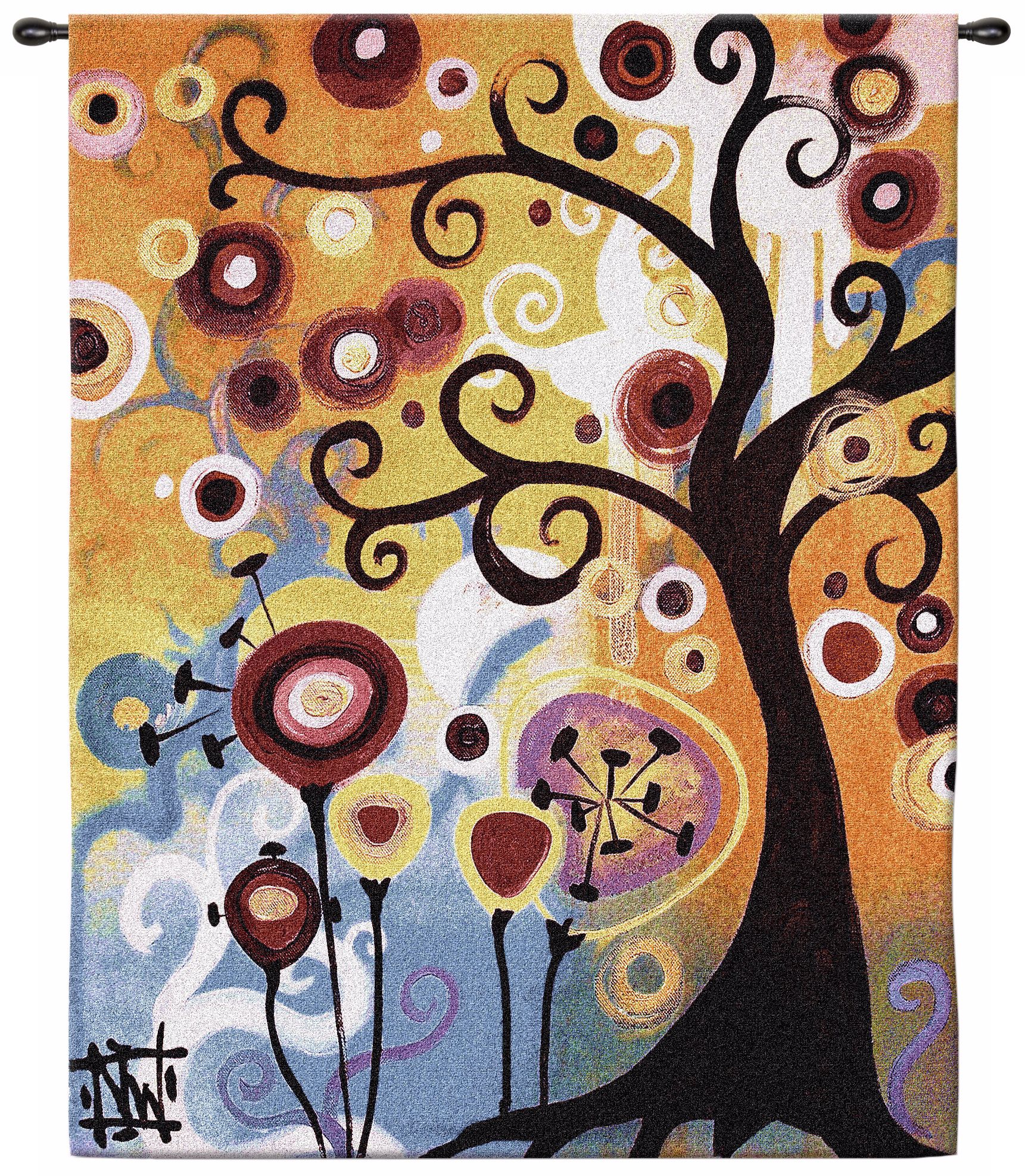June Tree Large 65" High Wall Hanging Tapestry