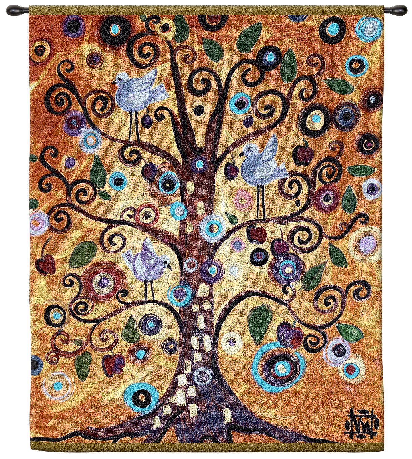 Tree of Life 53" High Wall Hanging Tapestry