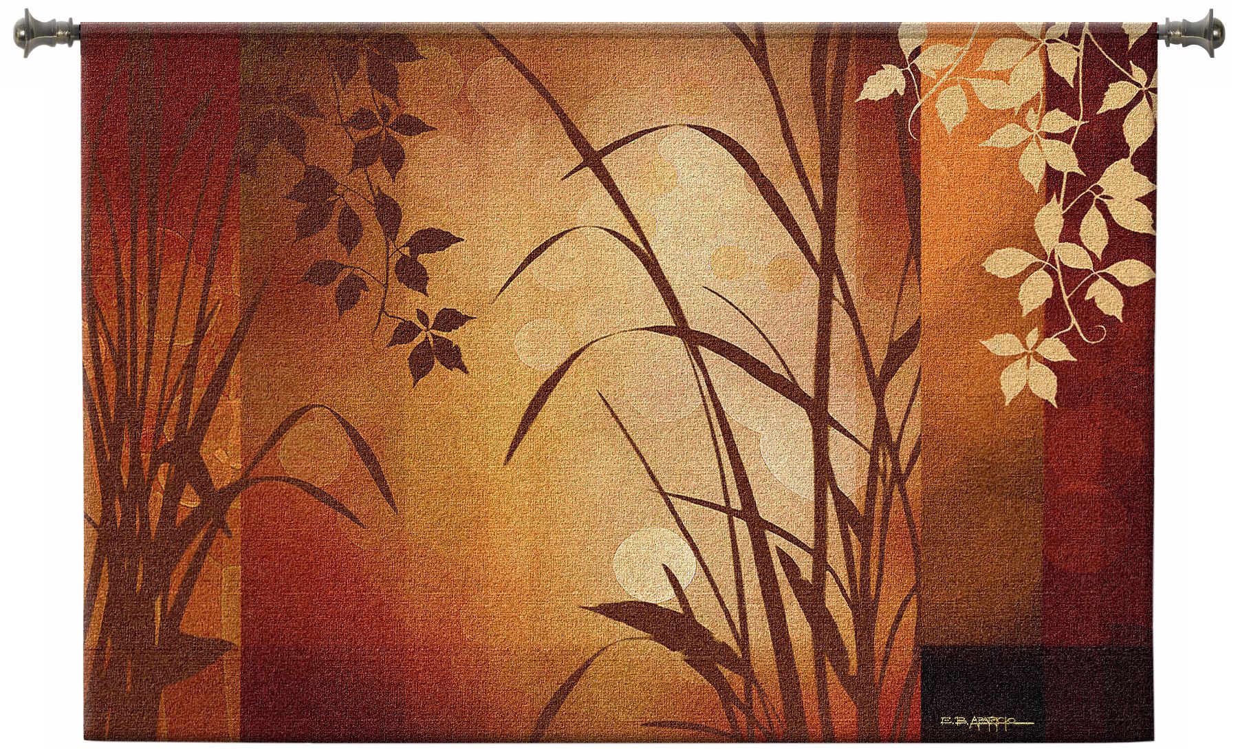 Flaxen Silhouette 53" Wide Wall Hanging Tapestry