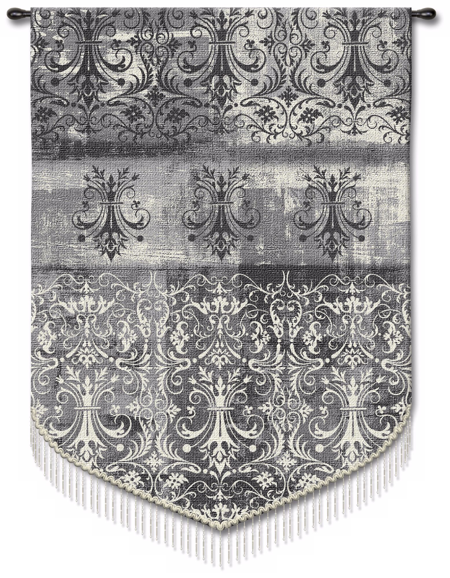 Abstract Damask Pearl 63" High Wall Hanging Tapestry