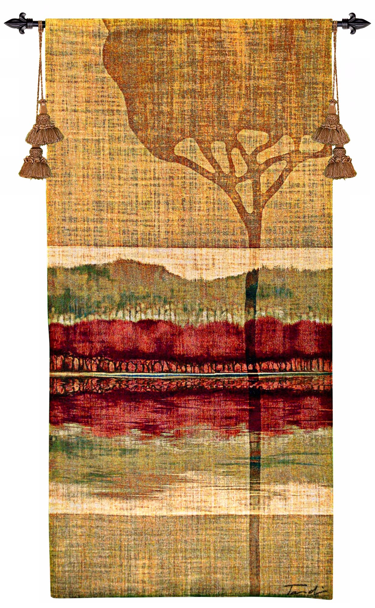 Autumn Collage II 51" High Wall Hanging Tapestry