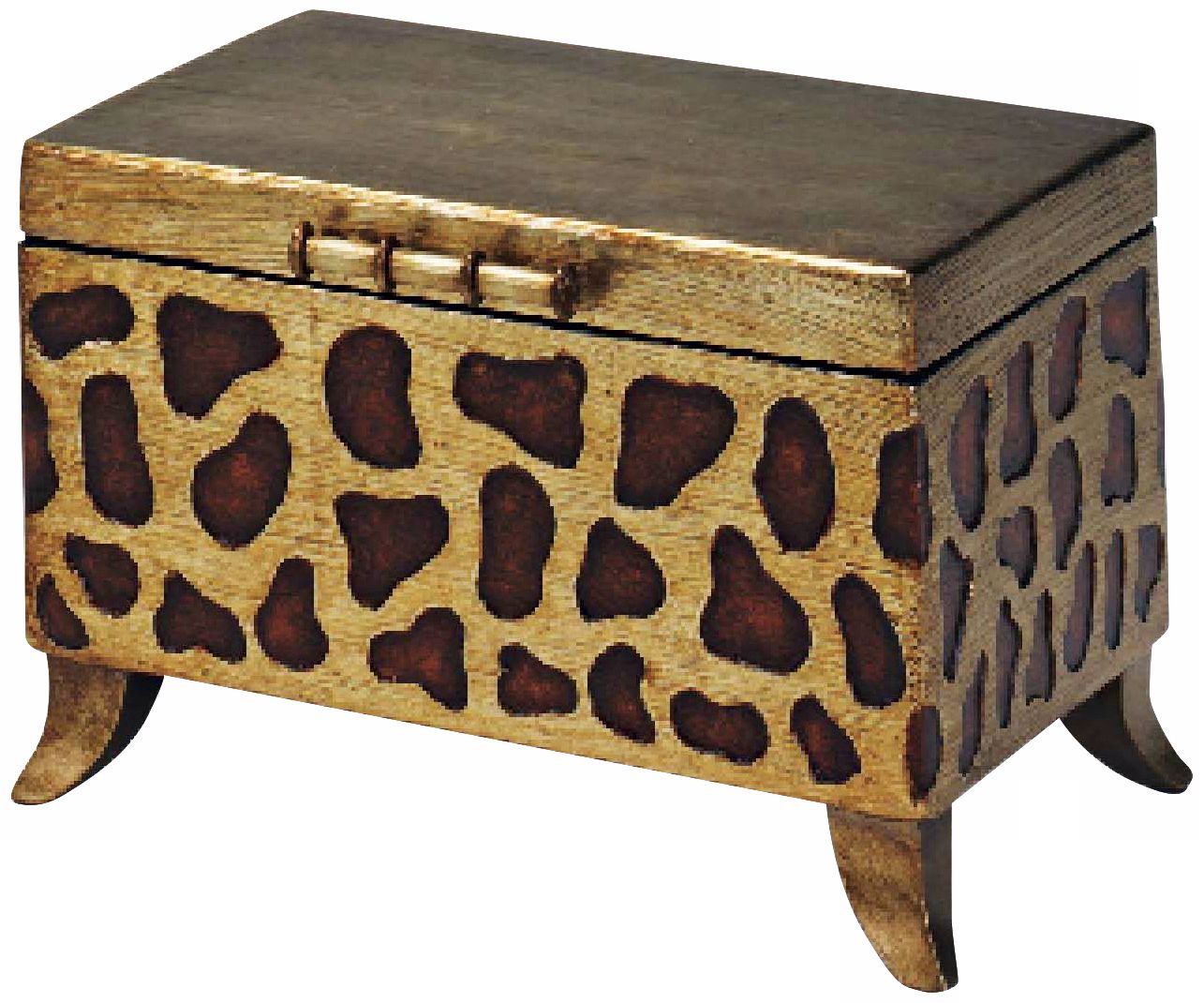 Cheetah Print Wooden Box