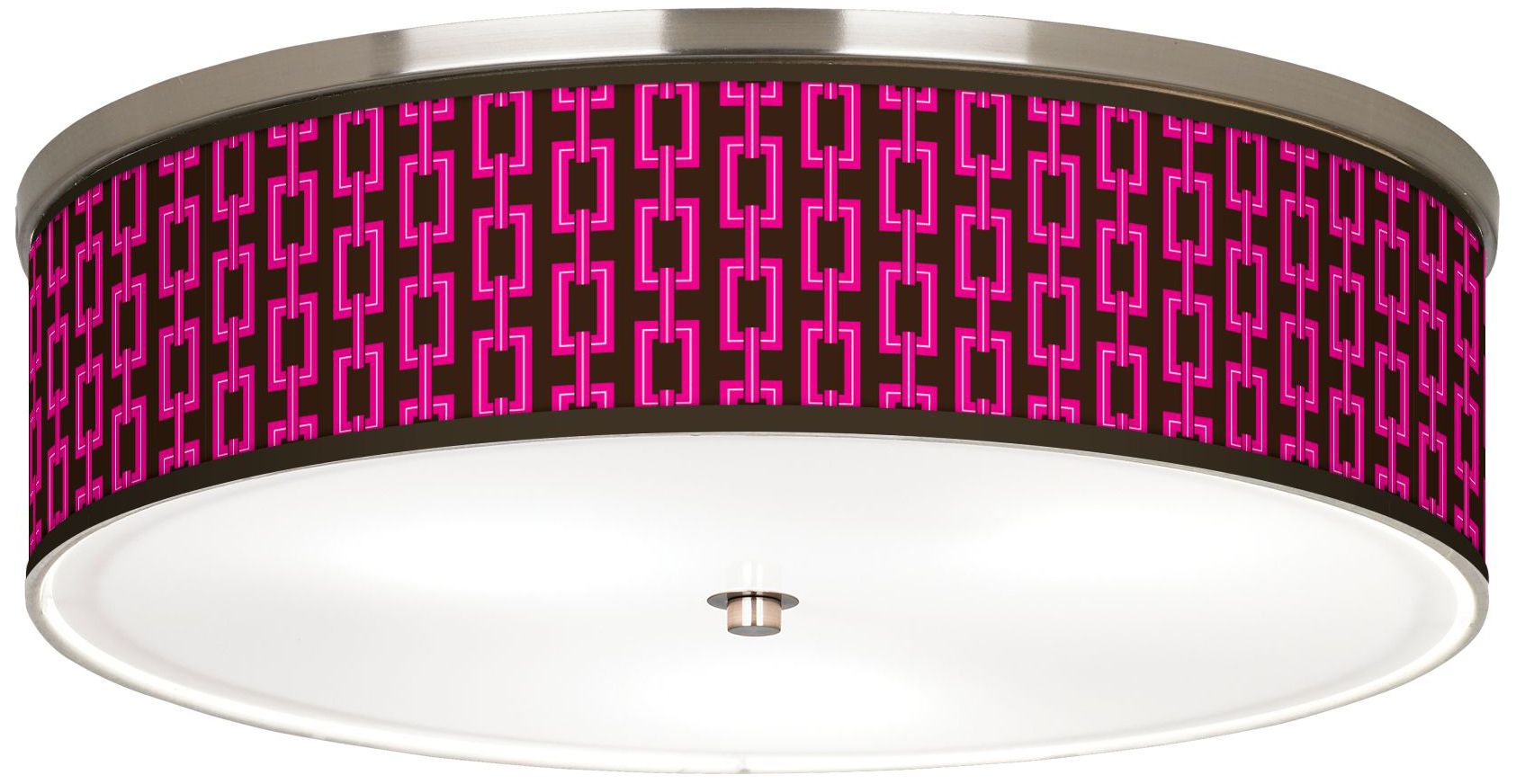 Chain Links Giclee Nickel 20 1/4" Wide Ceiling Light
