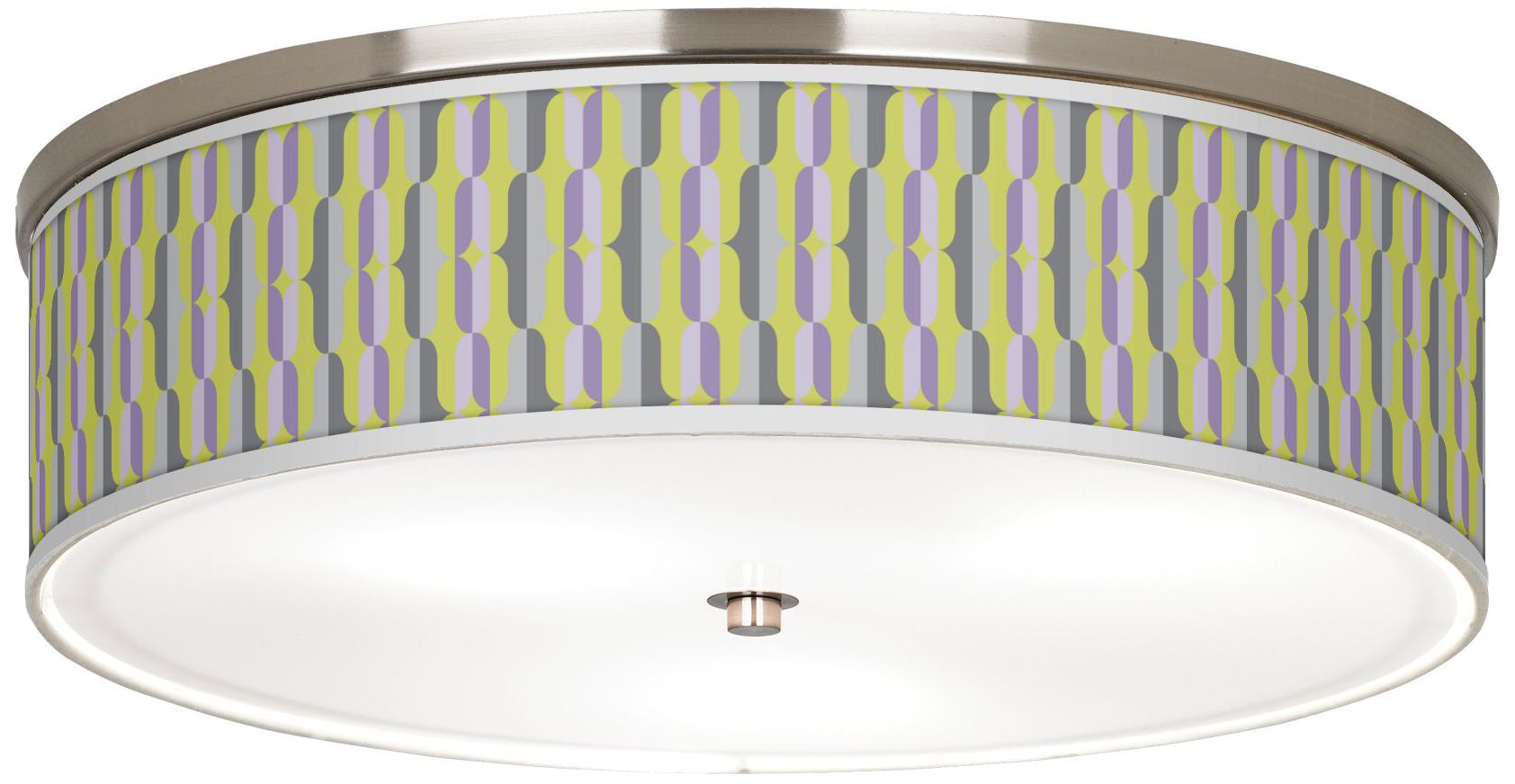 Side By Side Giclee Nickel 20 1/4" Wide Ceiling Light
